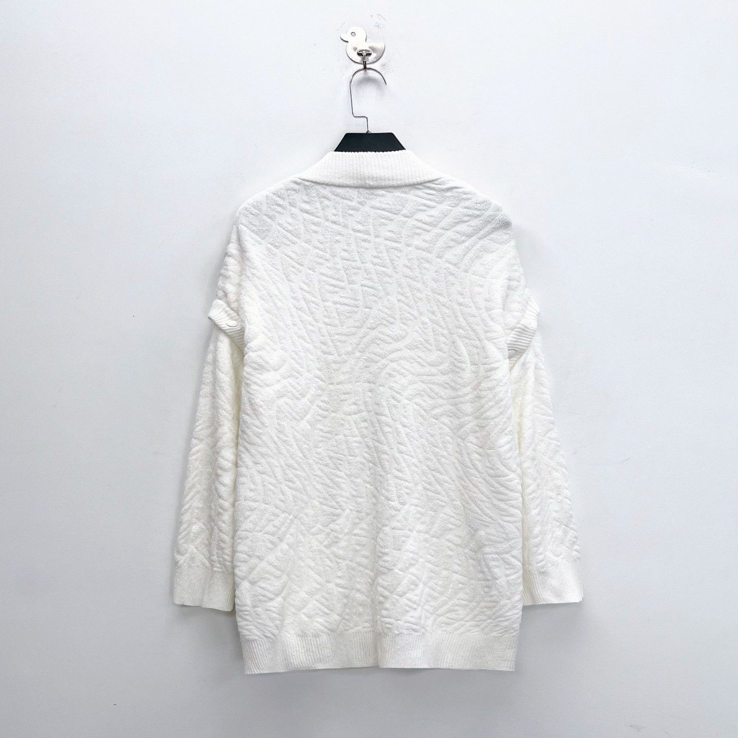 Fendi Fendi White Double F Embossed All-over Print Cardigan Size US S / EU 44-46 / 1 - 2 Thumbnail