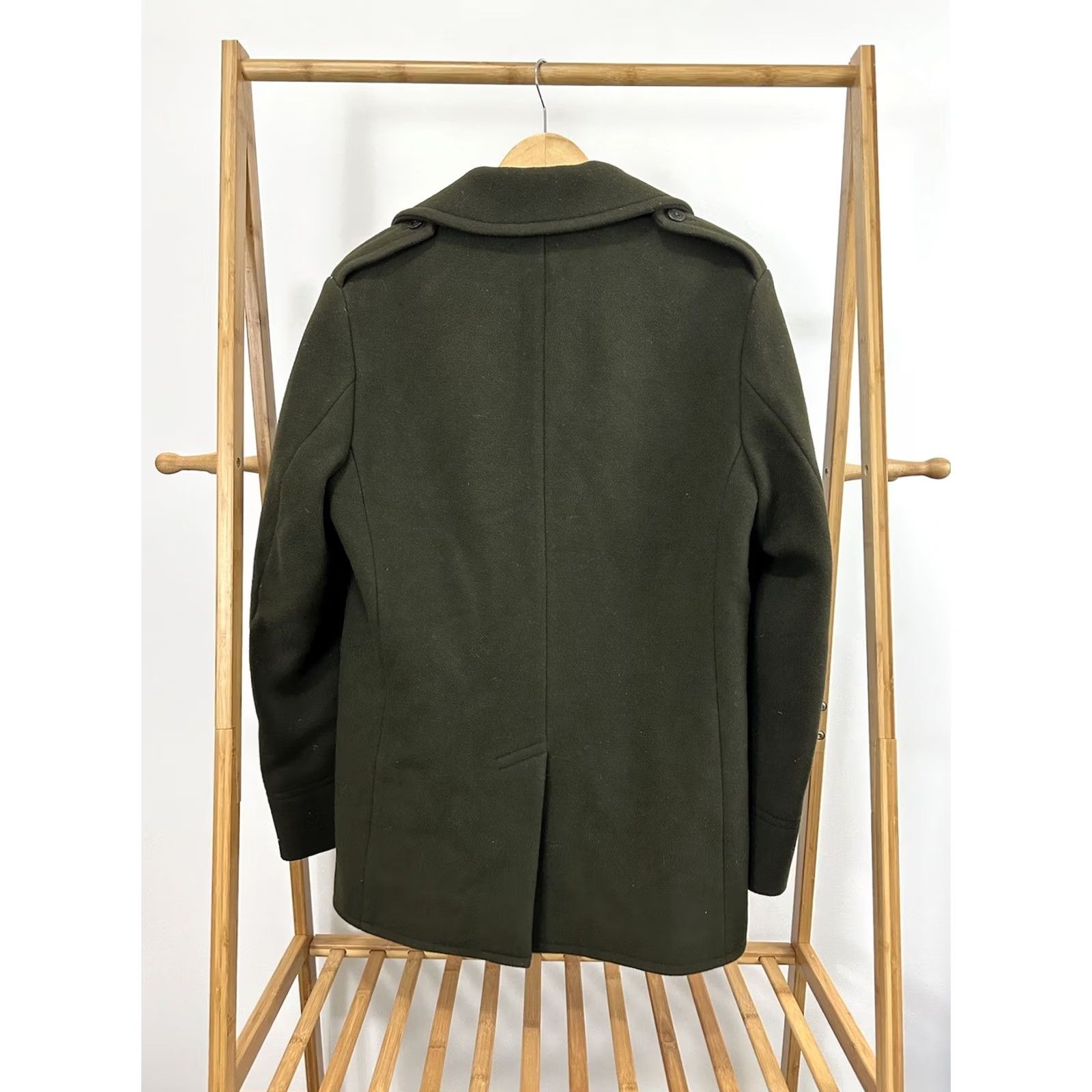 Polo Ralph Lauren VINTAGE Polo Ralph Lauren Olive Green Military Nautical Wool Peacoat Jacket 42R Mens NY Deals Size US XL / EU 56 / 4 - 2 Thumbnail
