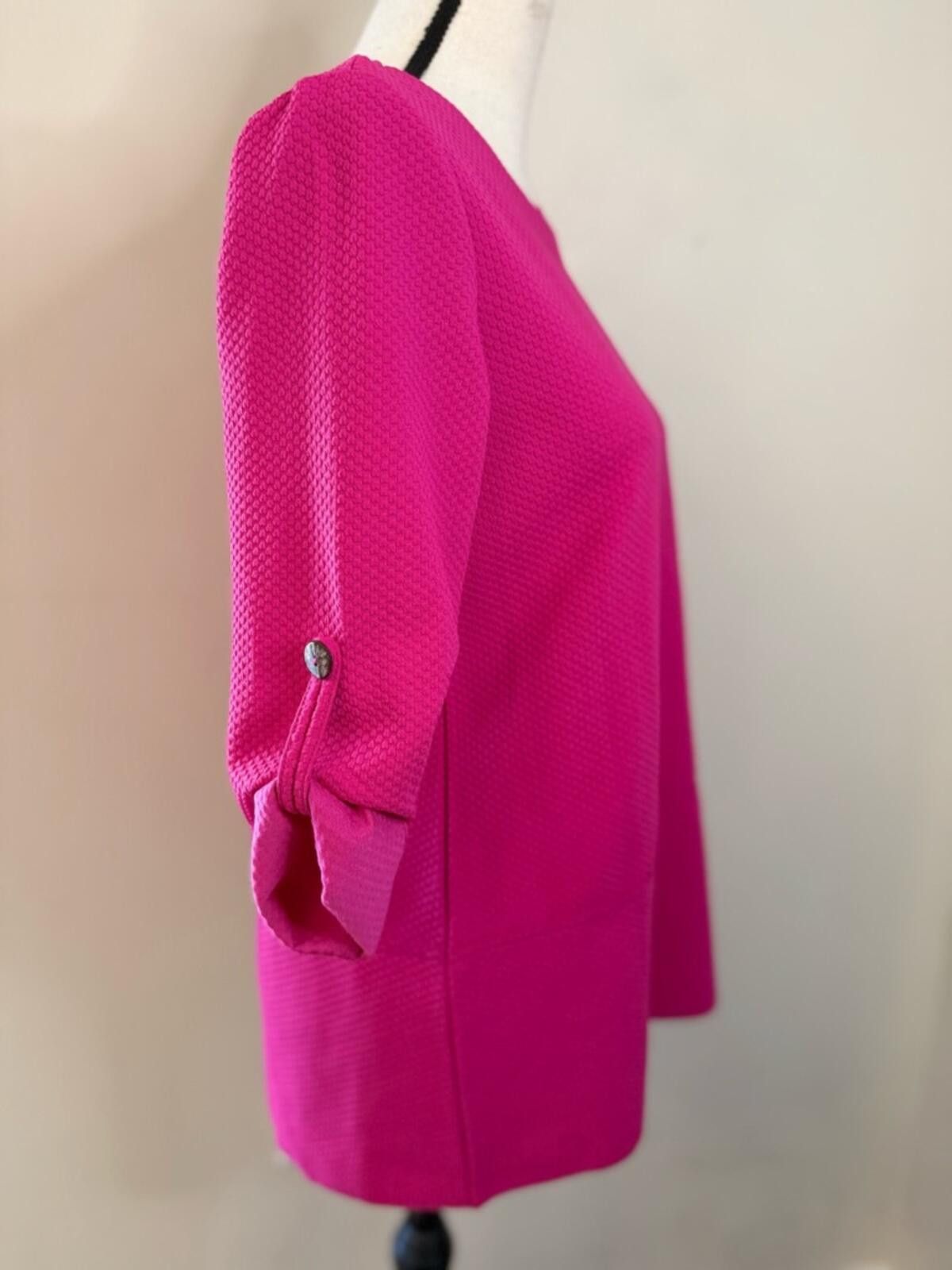 Other Kaktus boho pink tunic top pocket rolled crop sleeves SZ SM Size S / US 4 / IT 40 - 2 Thumbnail