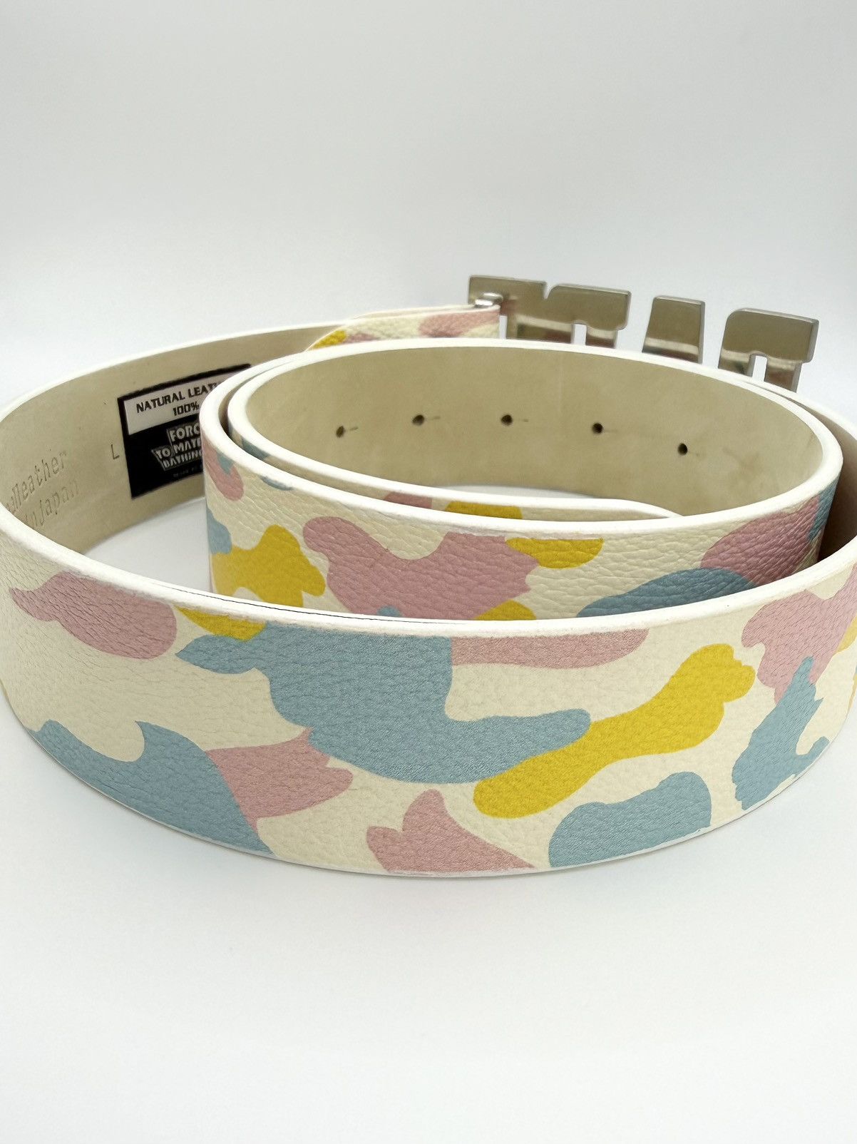 Bape 2006 A Bathing Ape ‘Cotton Candy’ Spell Out Buckle Belt Size ONE SIZE - 3 Thumbnail