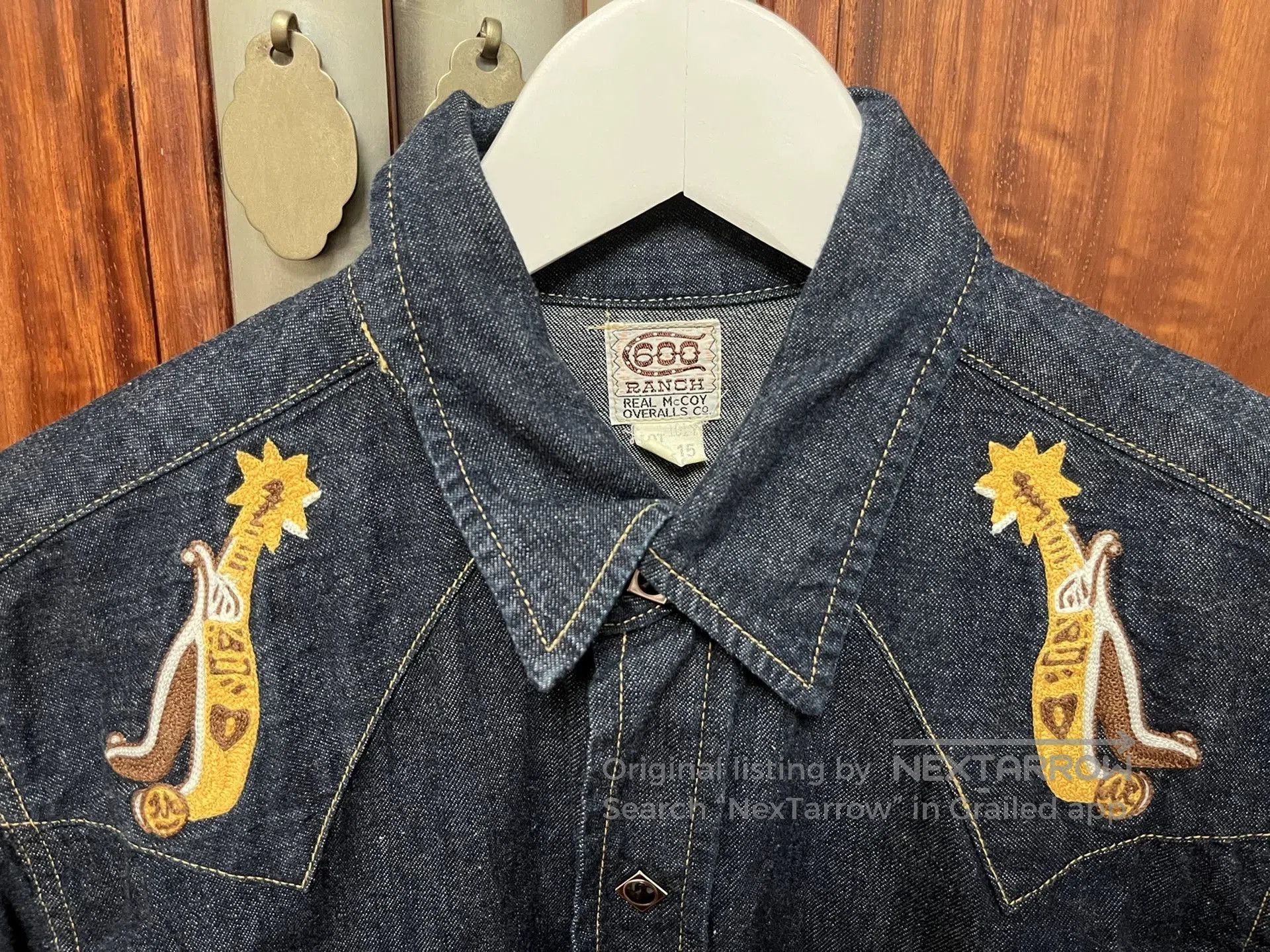 The Real McCoy's REAL McCOY'S Short Sleeve Denim Shirt. Size US M / EU 48-50 / 2 - 3 Thumbnail