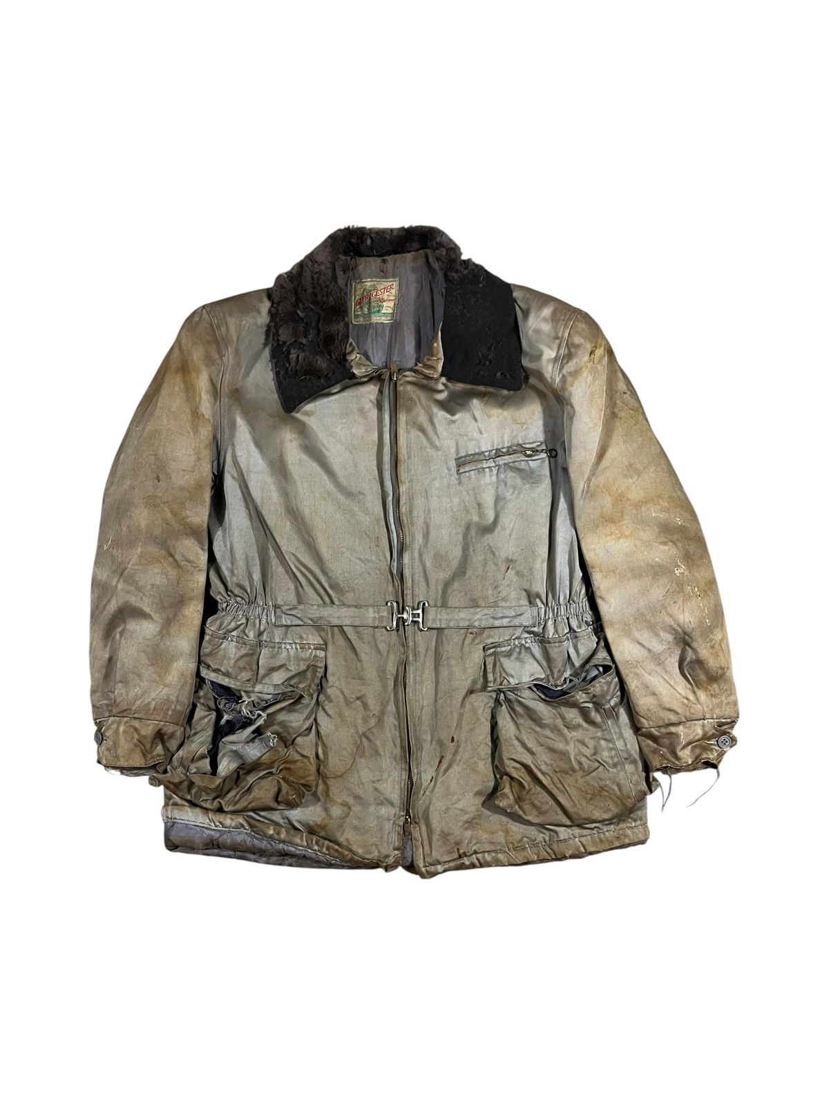 Vintage Vintage 50s Ski Jacket Faded Distressed Gray Size US M / EU 48-50 / 2 - 1 Thumbnail