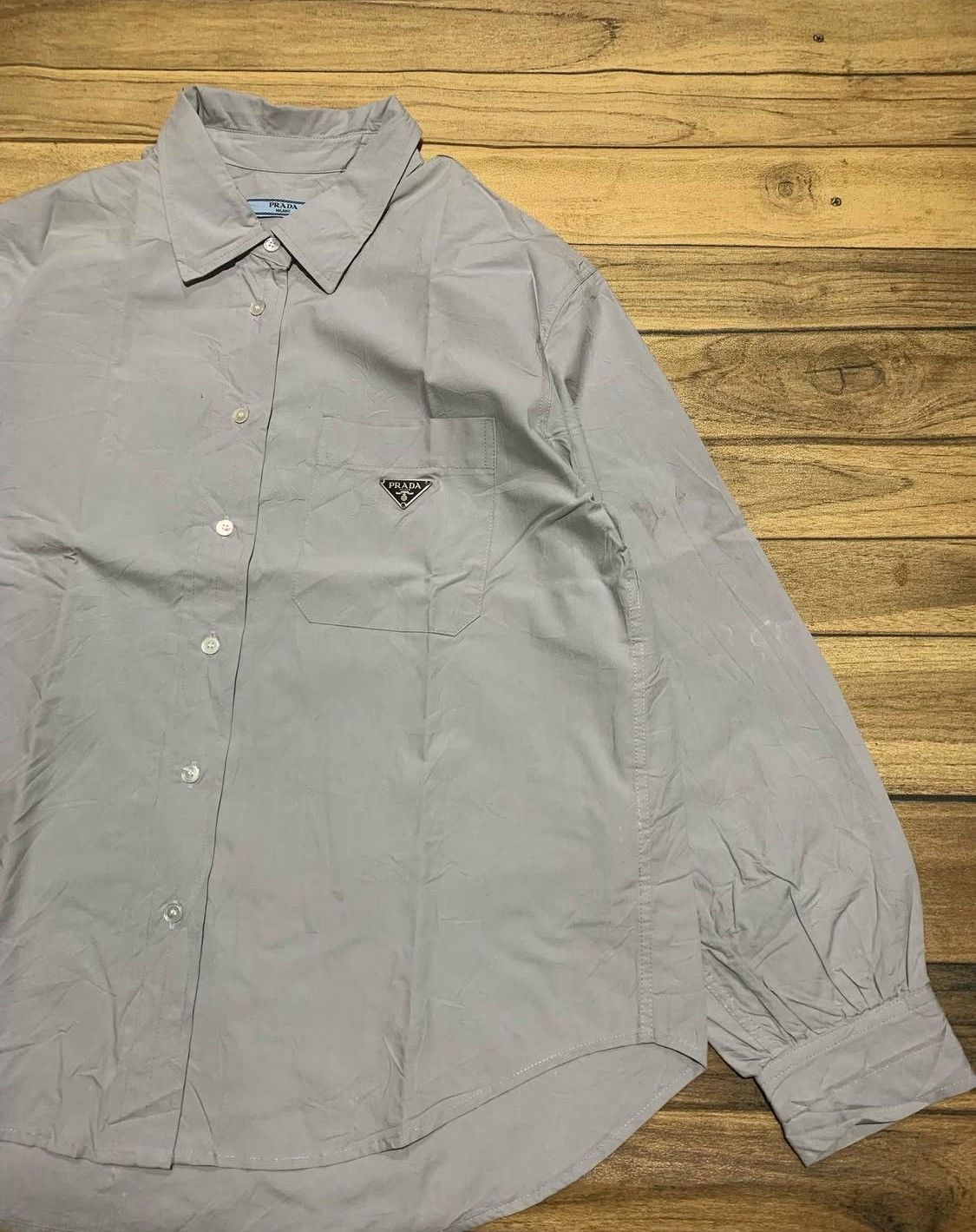 Prada 🔥PRADA - LOGO BUTTON UP SHIRTS Size US L / EU 52-54 / 3 - 2 Thumbnail