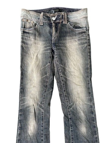 Edwin VINTAGE SOMETHING EDWIN FLARED JEANS FADED STYLE PUNK Size 32" / US 10 / IT 46 - 2 Thumbnail