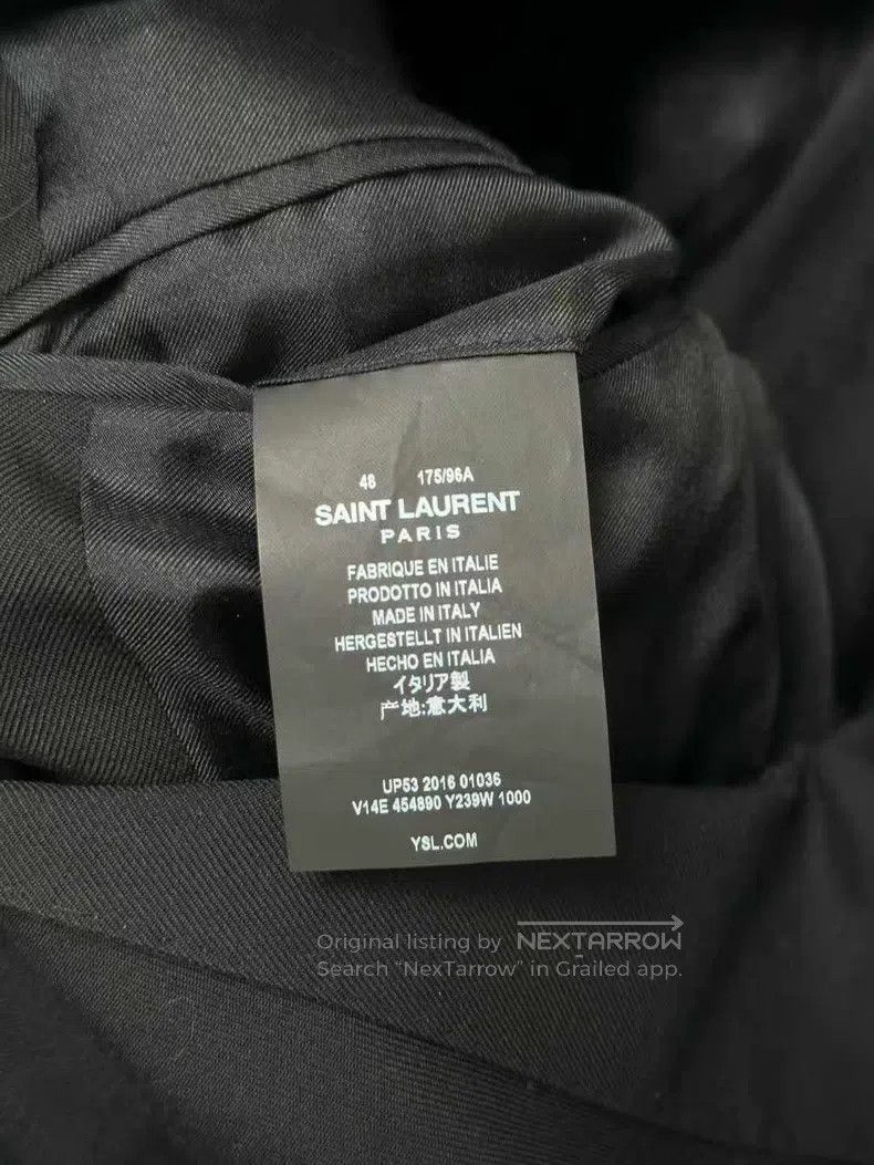 Saint Laurent Paris Saint Laurent Paris Solid Black Court Jacket Size US M / EU 48-50 / 2 - 4 Thumbnail