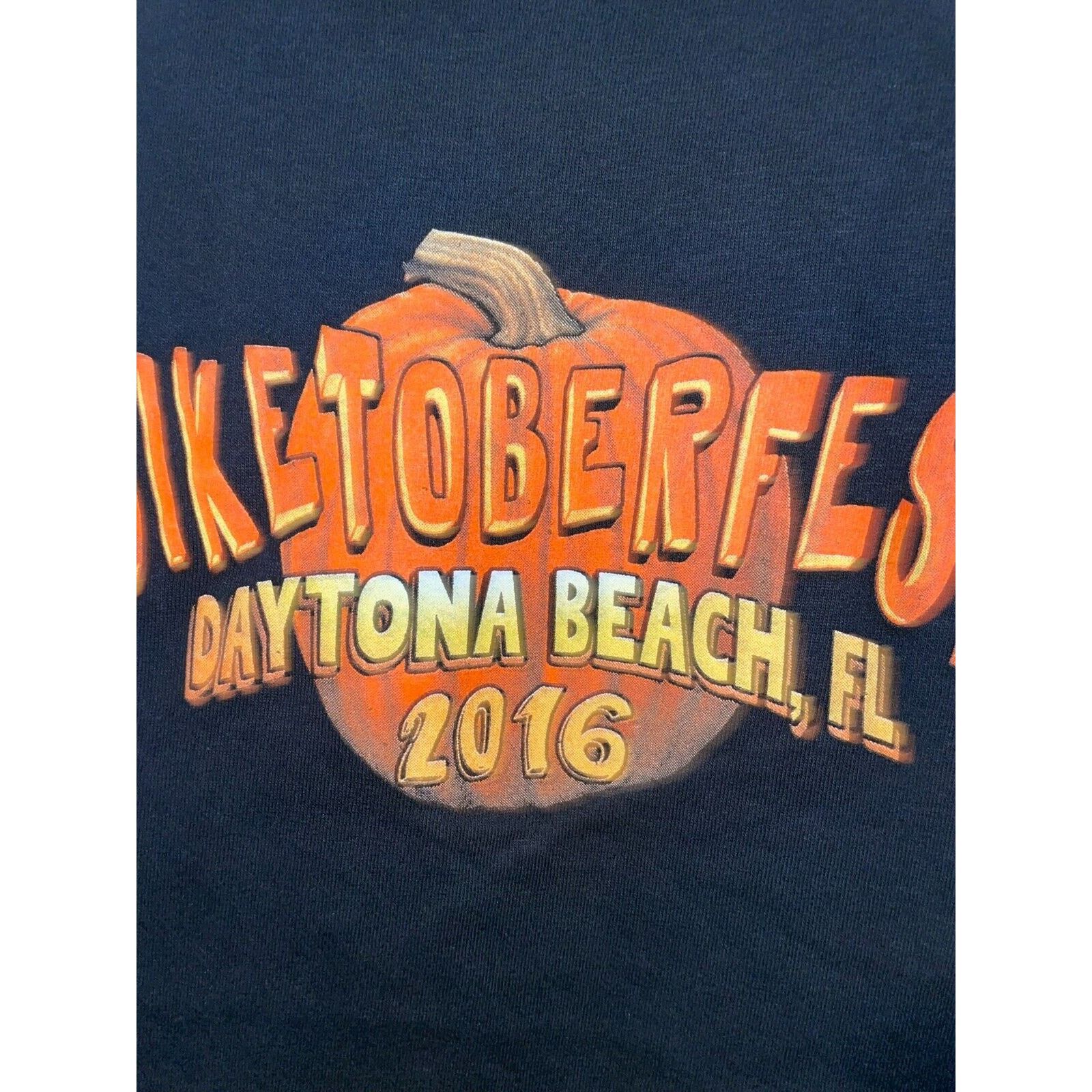 Gildan Daytona Biker Shirt Biketoberfest Graphic L Black Tee Size US L / EU 52-54 / 3 - 3 Thumbnail