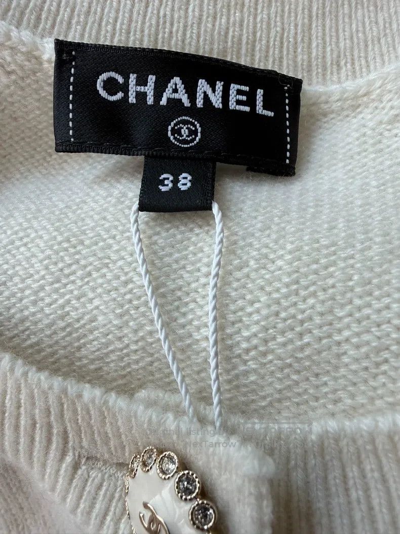 Chanel Chanel White bow knitted cardigan Size XS / US 0-2 / IT 36-38 - 3 Thumbnail