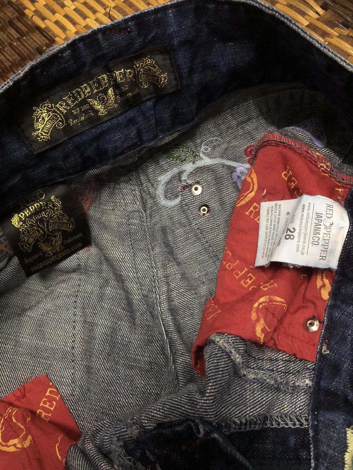 Designer × Hysteric Glamour × Japanese Brand Vintage Red Pepper Jeans Japanese Brand Size 31" - 24 Thumbnail