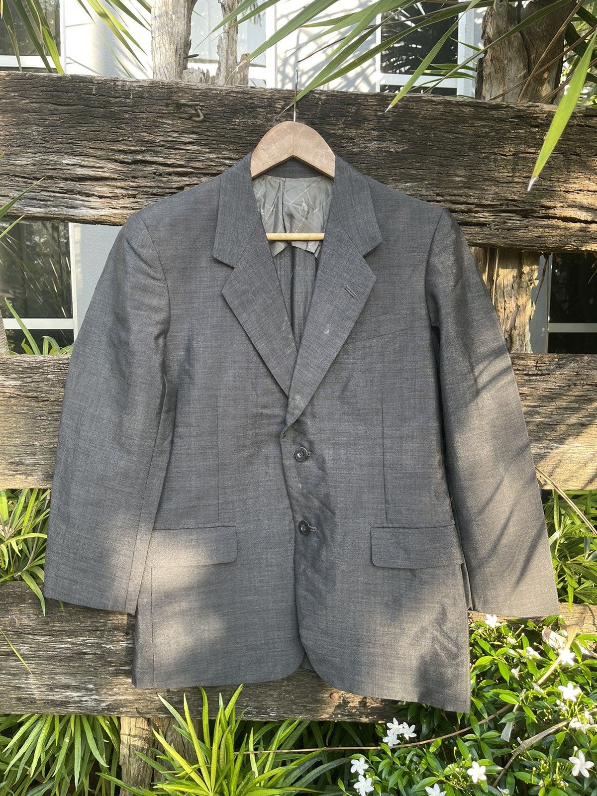 Lancel Vintage Lancel Paris Gray Wool Blazer Jacket Size US M / EU 48-50 / 2 - 1 Thumbnail