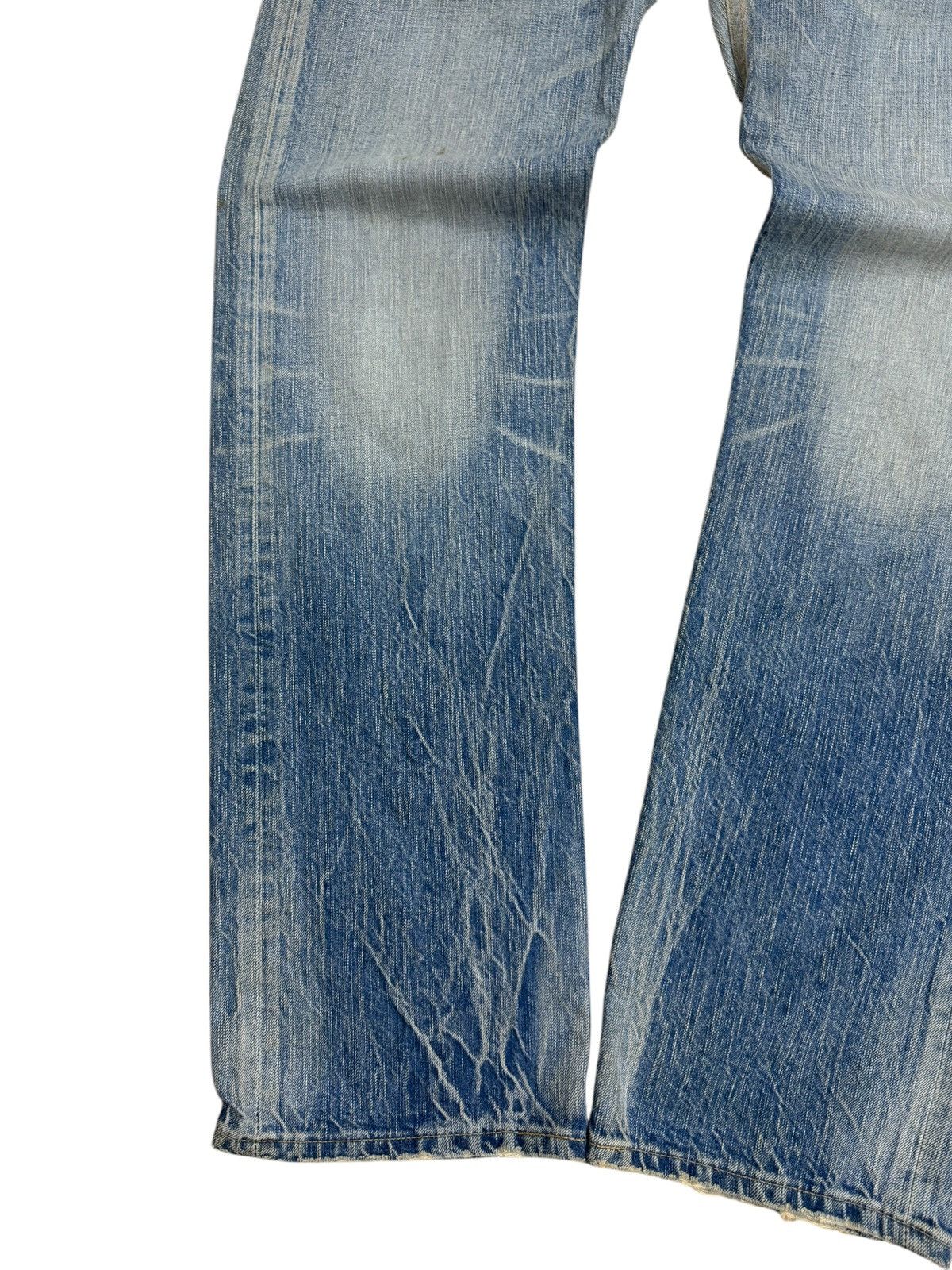 Edwin × Japanese Brand VINTAGE EDWIN 502 SUN FADED CLAWS MARKS DISTRESSED DENIM Size US 34 / EU 50 - 7 Thumbnail