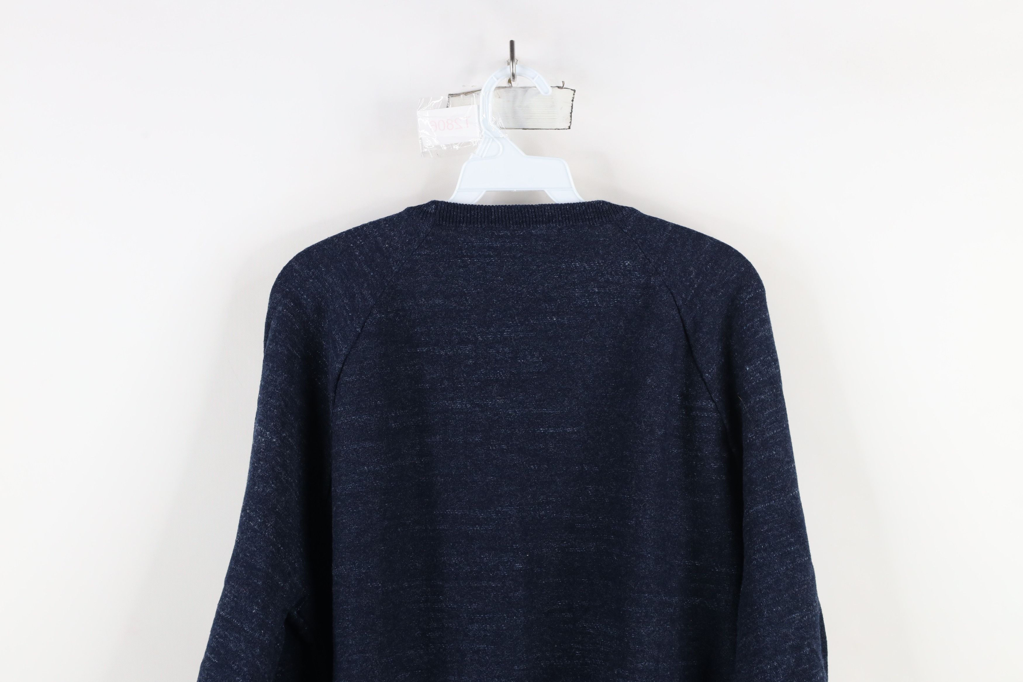 J.Crew × Vintage New J Crew Raglan Budded Cotton Knit Crewneck Sweater Blue Size US XL / EU 56 / 4 - 8 Thumbnail