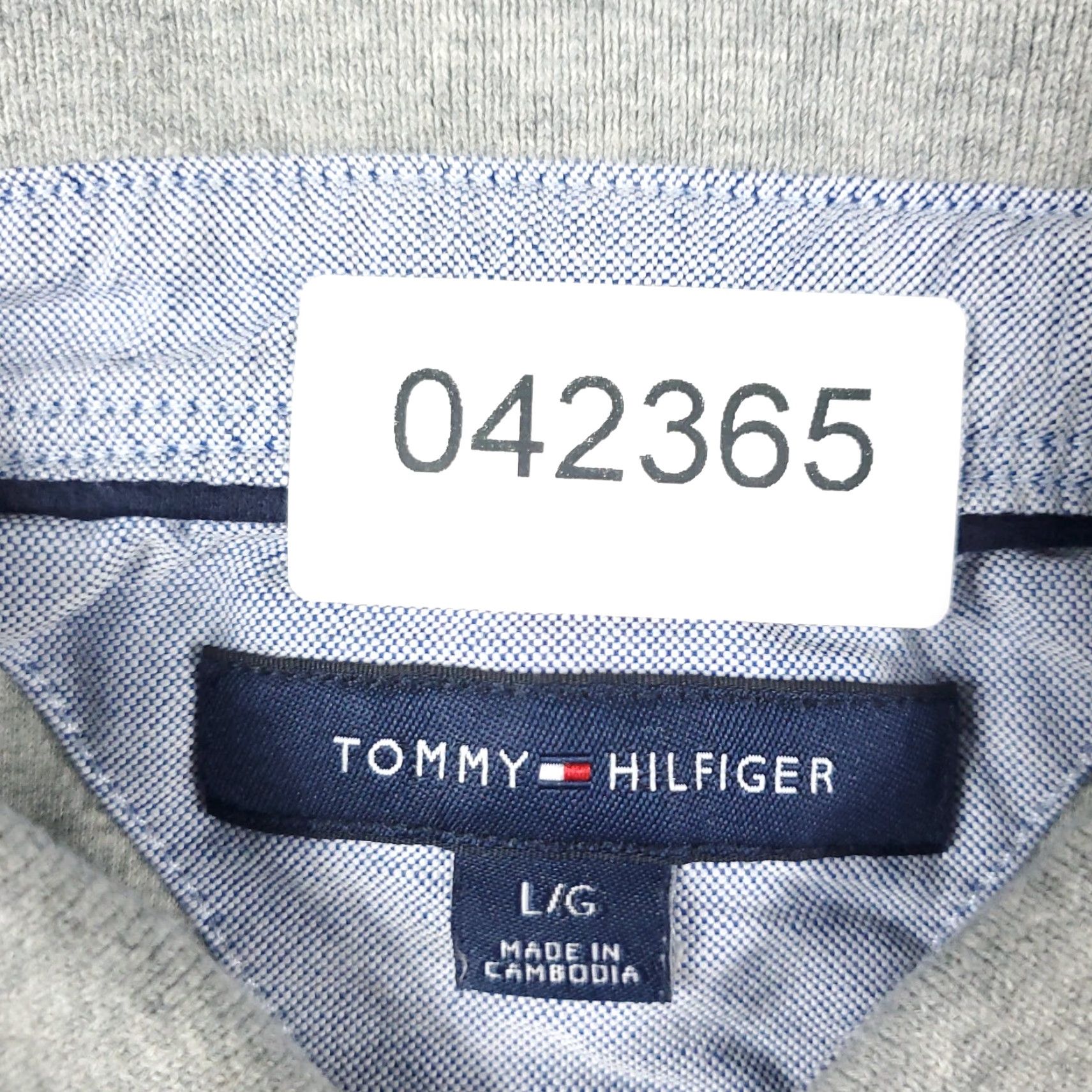 Tommy Hilfiger Tommy Hilfiger Polo Shirt Mens Large Gray Solid Short Sleeve Casual Button-Front MIS-Style 90s Classic Preppy Mens Size US L / EU 52-54 / 3 - 7 Thumbnail