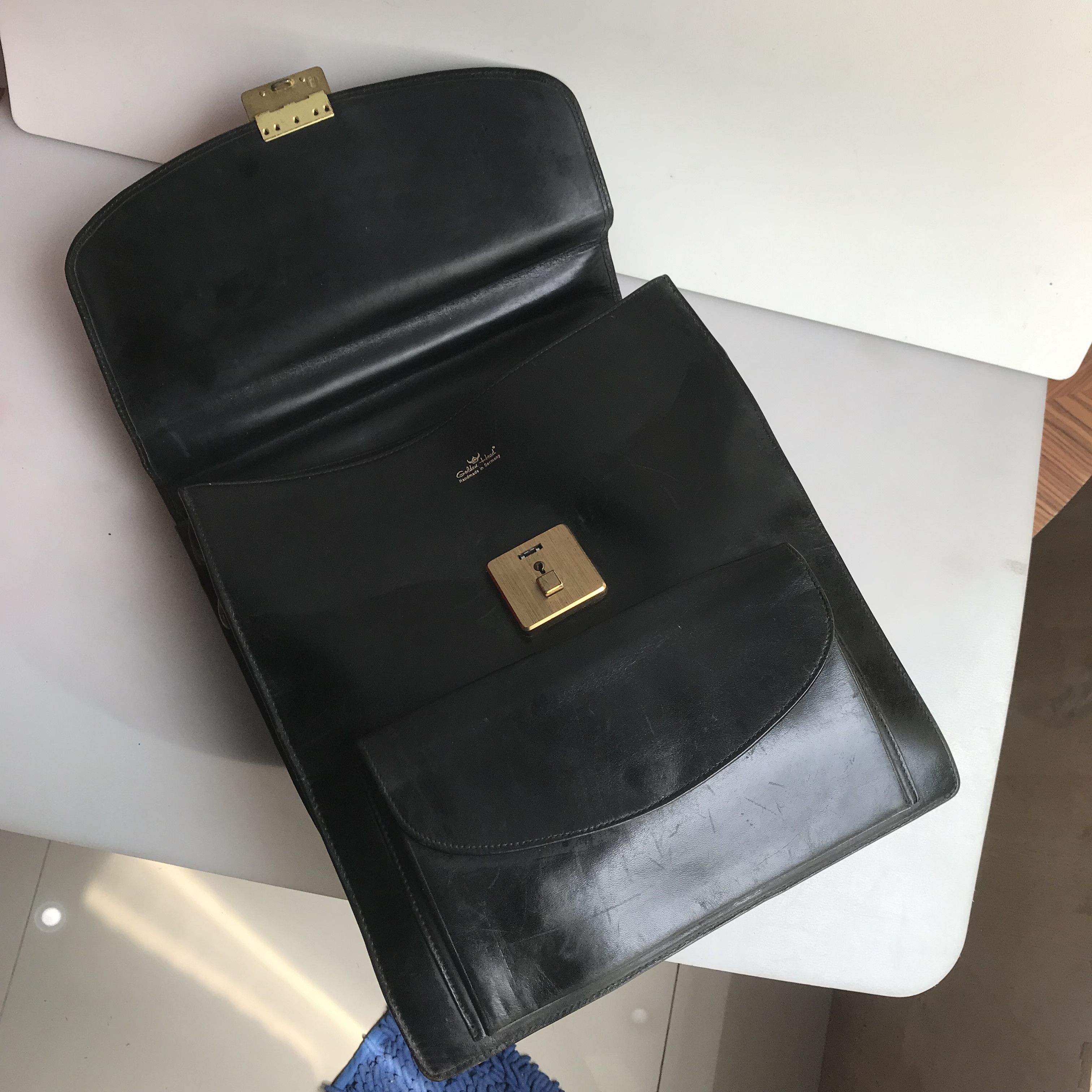 Vintage Vintage golden head germany black Satchel Bag Soulder Bag Size ONE SIZE - 7 Thumbnail
