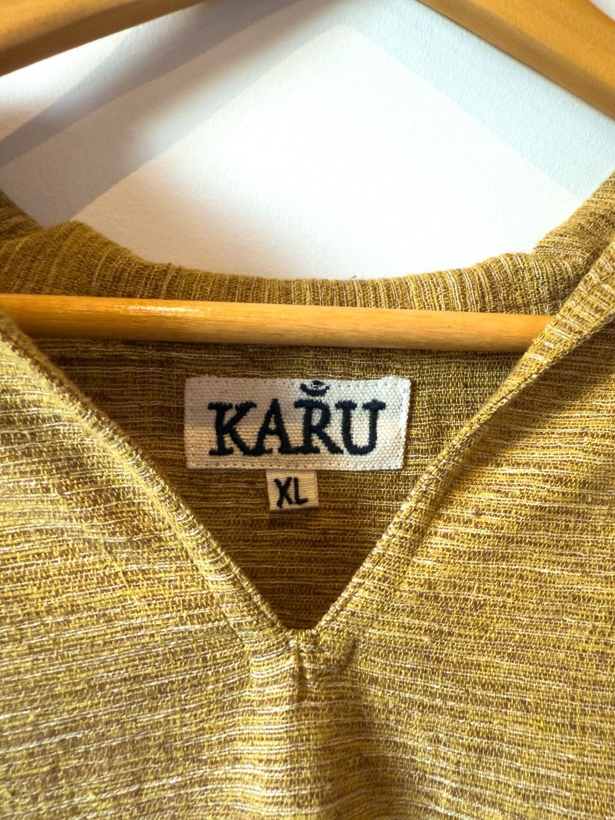 Kartik Research Kartik Research Khaki Open Placket Polo in Mustard Size US XL / EU 56 / 4 - 3 Thumbnail