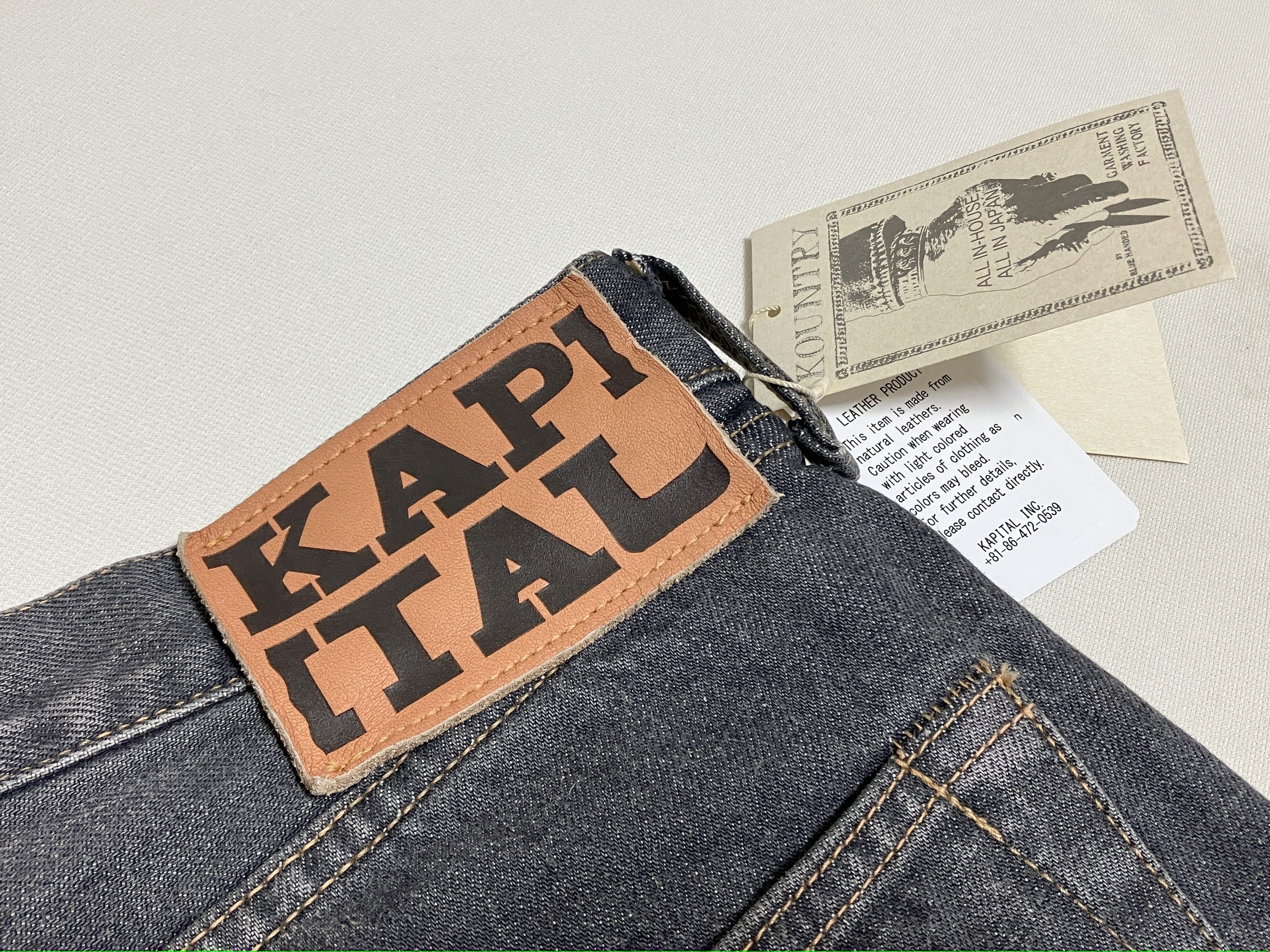 Kapital KAPITAL 14oz black denim monkey cisco studs remake jeans 36 Size US 36 / EU 52 - 6 Thumbnail
