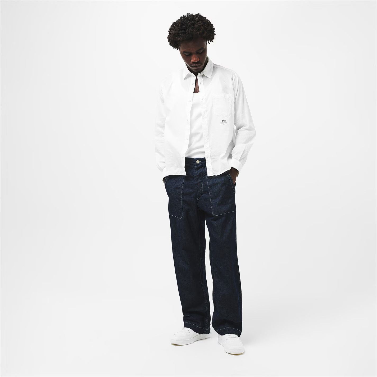 C.P. Company o1g2r1mq0426 Long Sleeve Shirt in White Size US M / EU 48-50 / 2 - 5 Thumbnail