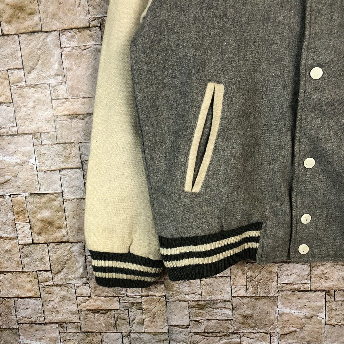 Japanese Brand Fair Mont Grey Bombers Jacket #A1096 Size US S / EU 44-46 / 1 - 7 Thumbnail