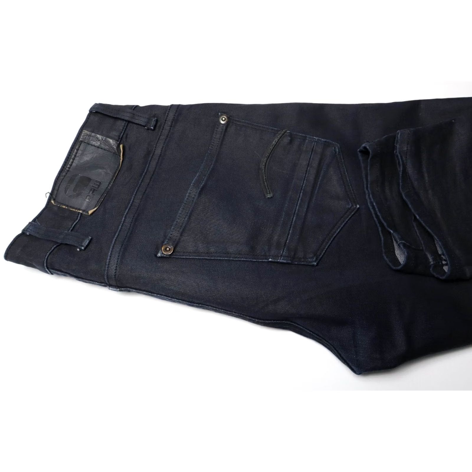 G-Star G-STAR Revend Super Slim Jeans Men's W30/L34 Dark Blue Stretch Zip Fly Wax Look Jeans Size US 30 / EU 46 - 5 Thumbnail