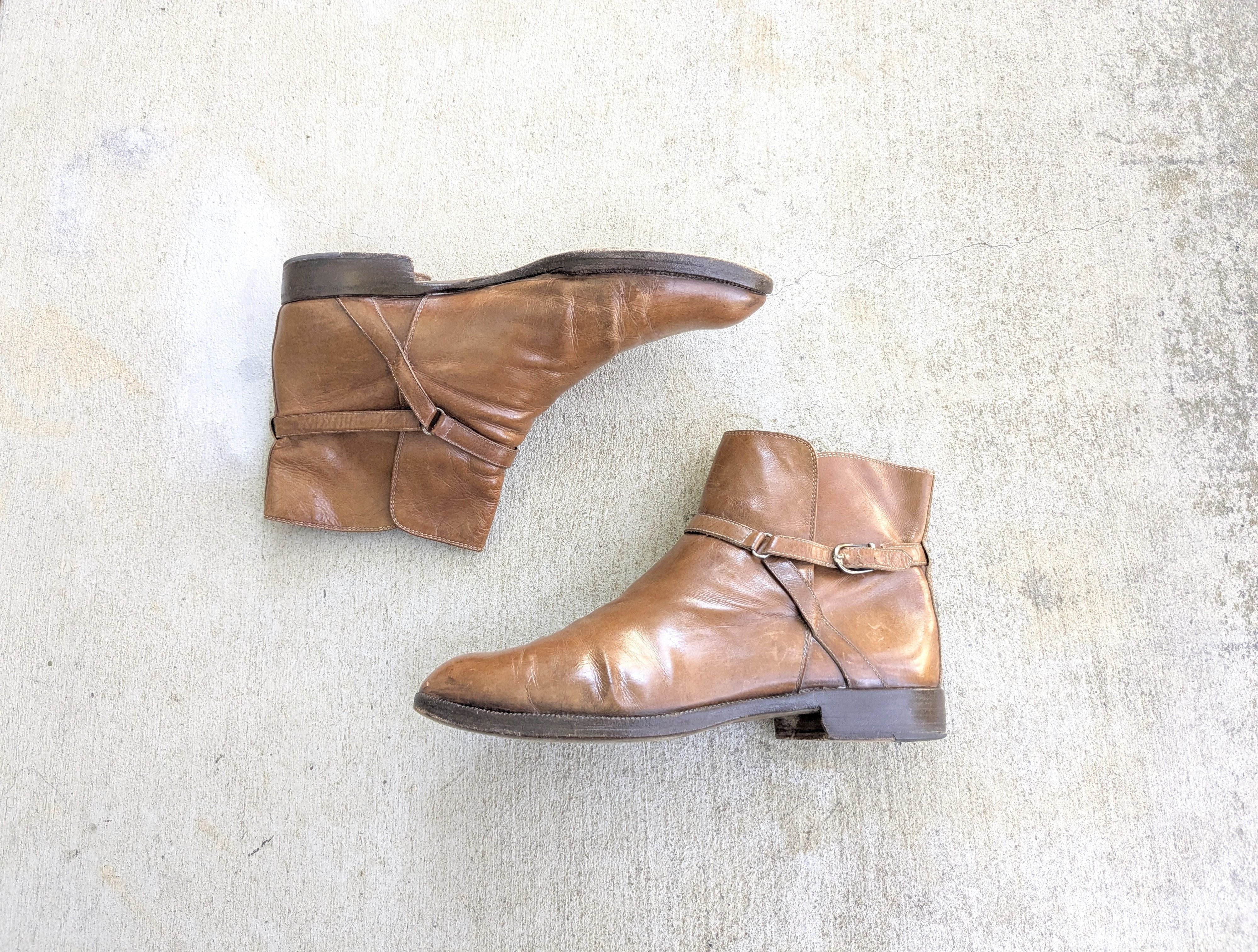 Gucci Gucci Jodhpur Boots Brown 8.5 Leather GG Chelsea Side Zip Size US 8.5 / EU 41-42 - 1 Thumbnail