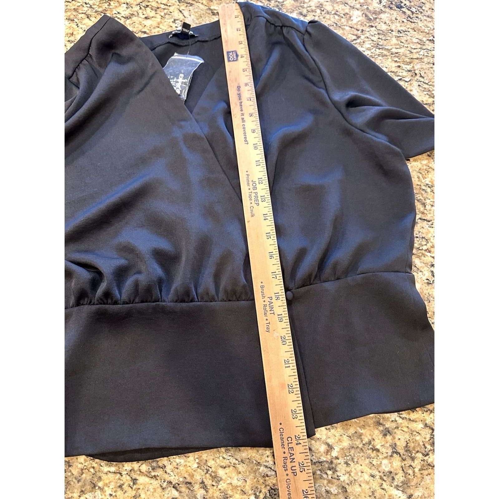 Express Express Blouse Shirt Women XL Black Surplice Wrap Front Long Sleeve with Tags Size XL / US 12-14 / IT 48-50 - 5 Thumbnail