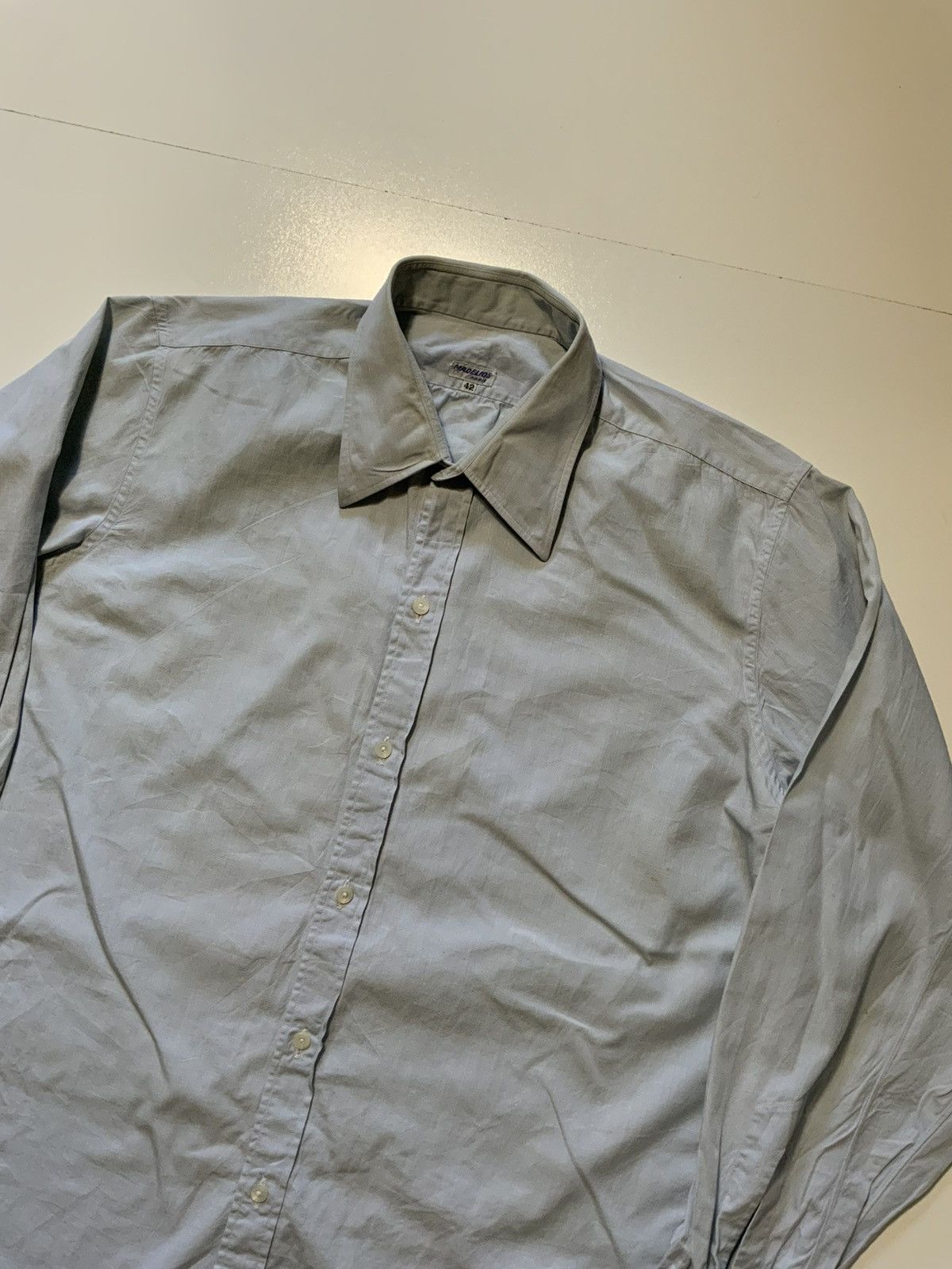 Vintage Vintage 60s 70s Madelios Paris Button Front Mens Dress Shirt Size US M / EU 48-50 / 2 - 5 Thumbnail