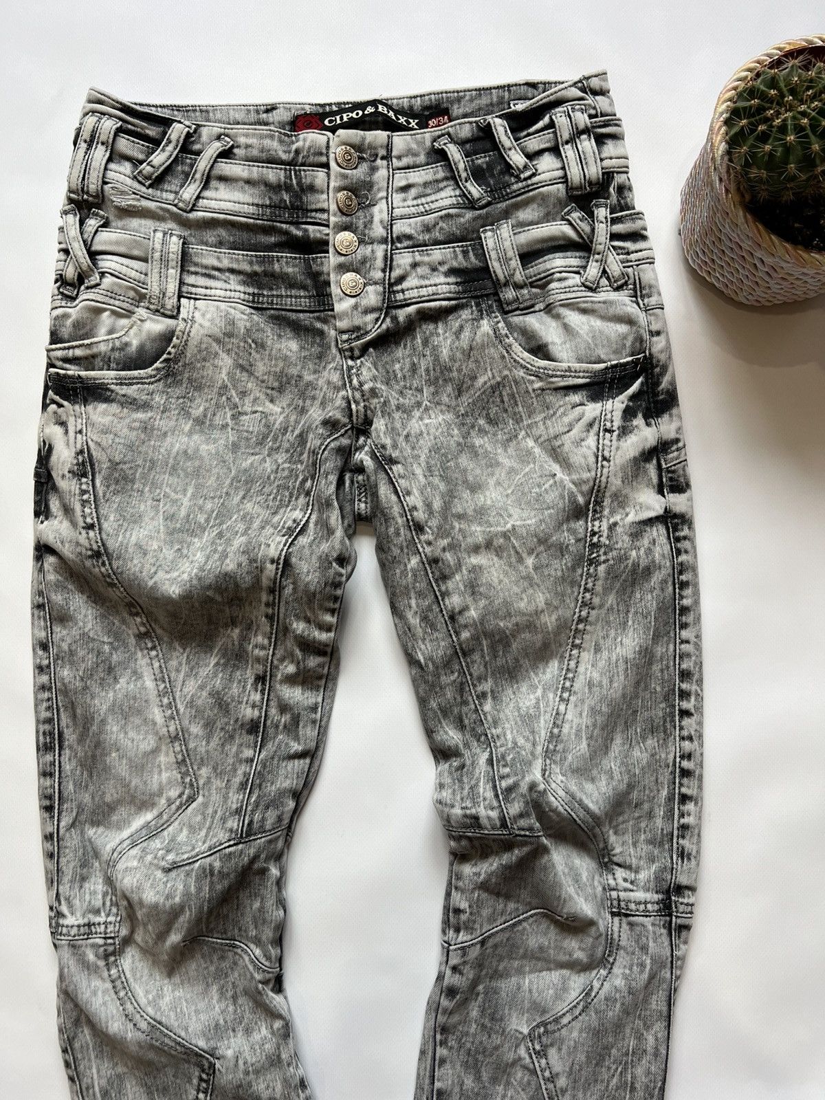 Vintage Cipo baxx Grey Vintage Jeans Pants Denim Avant Garde Size US 30 / EU 46 - 3 Thumbnail