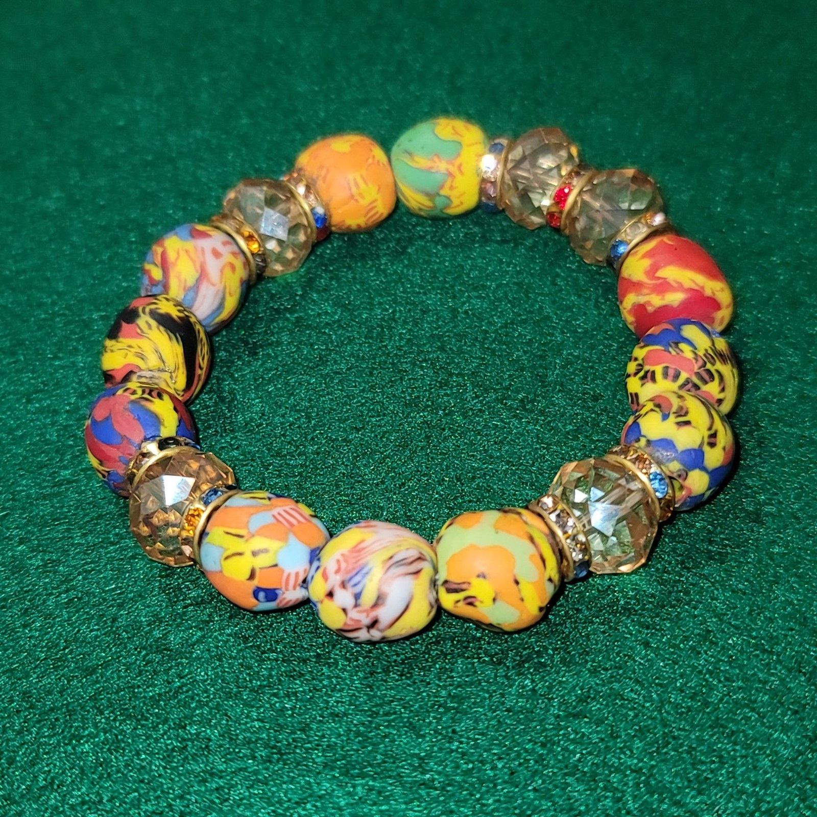 Handmade West African Ghanaian Handmade Custom Beaded Bracelet Size ONE SIZE - 2 Thumbnail