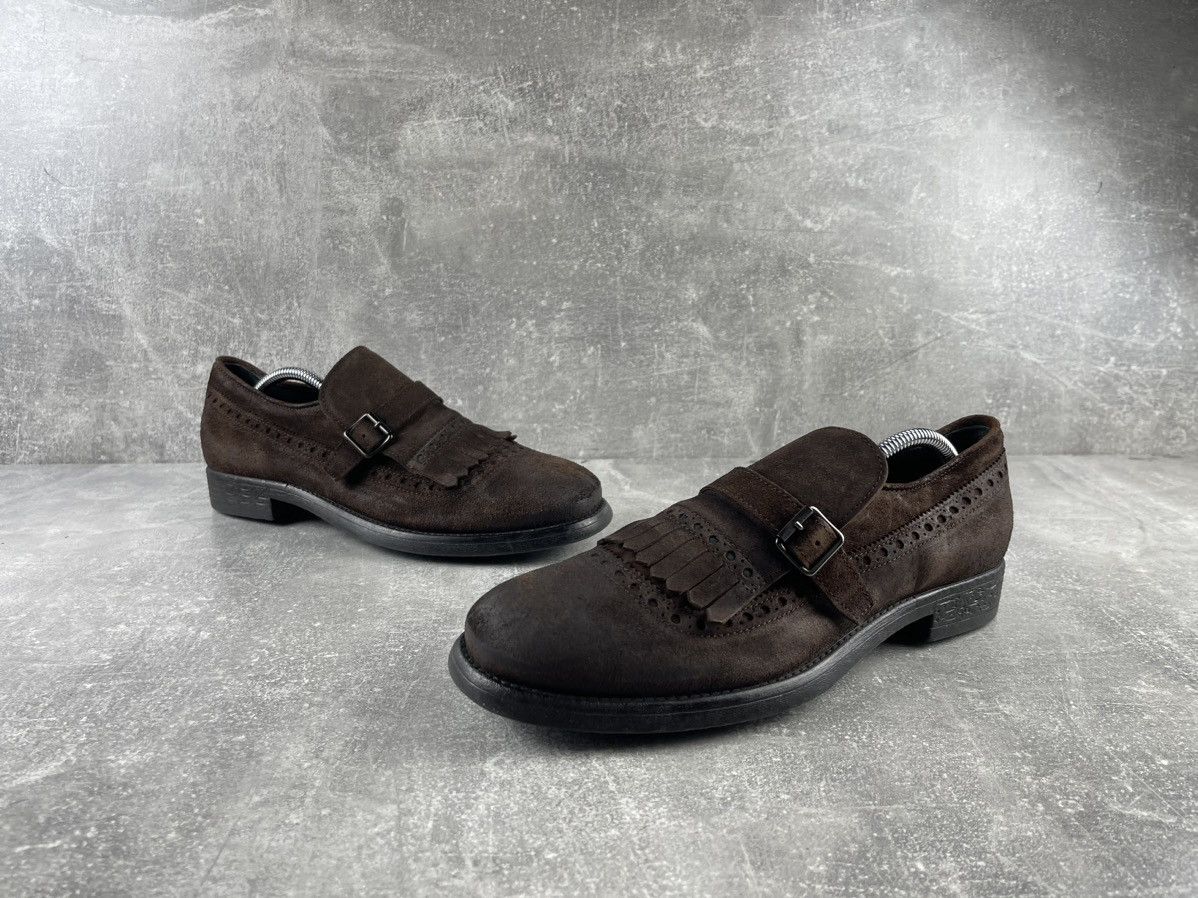 MoMA MOMA Pantofola Uomo Saturnia Brown Suede Monk Strap Loafers Size US 7 / EU 40 - 4 Thumbnail