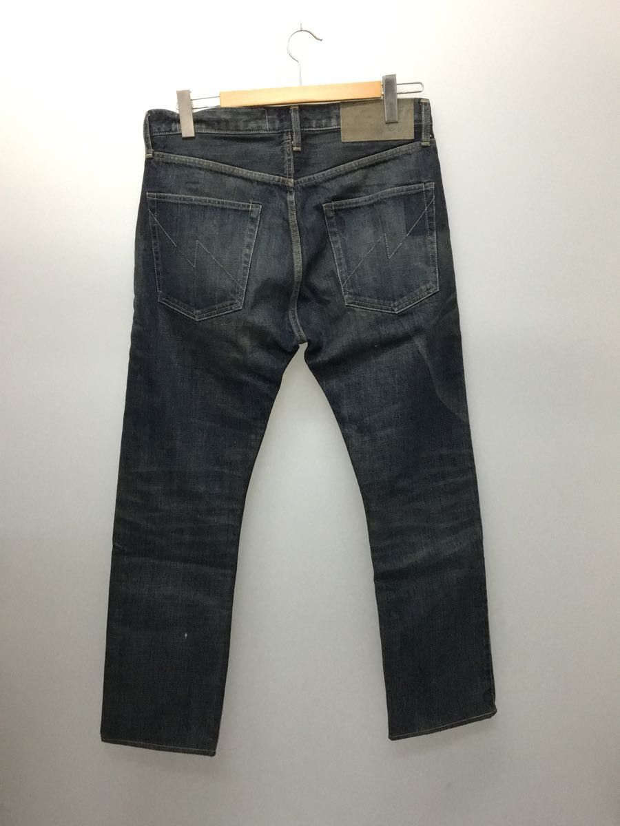 Denim Bottom Cotton Zip Ply Straight Cut Plain Navy