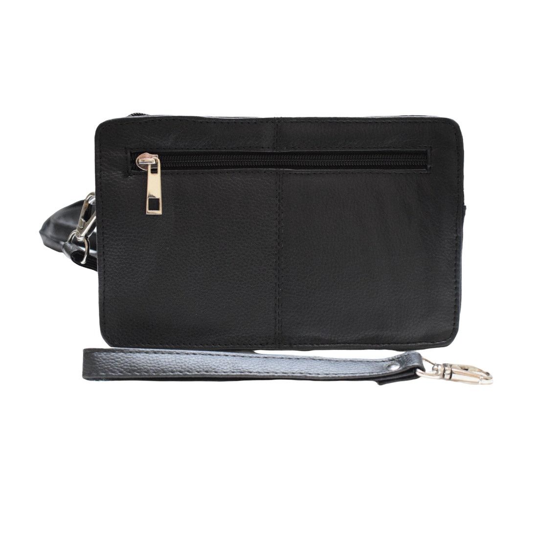 Handmade Women's Brand New Black Leather Crossbody Hand Clutch Bag Size ONE SIZE - 3 Thumbnail