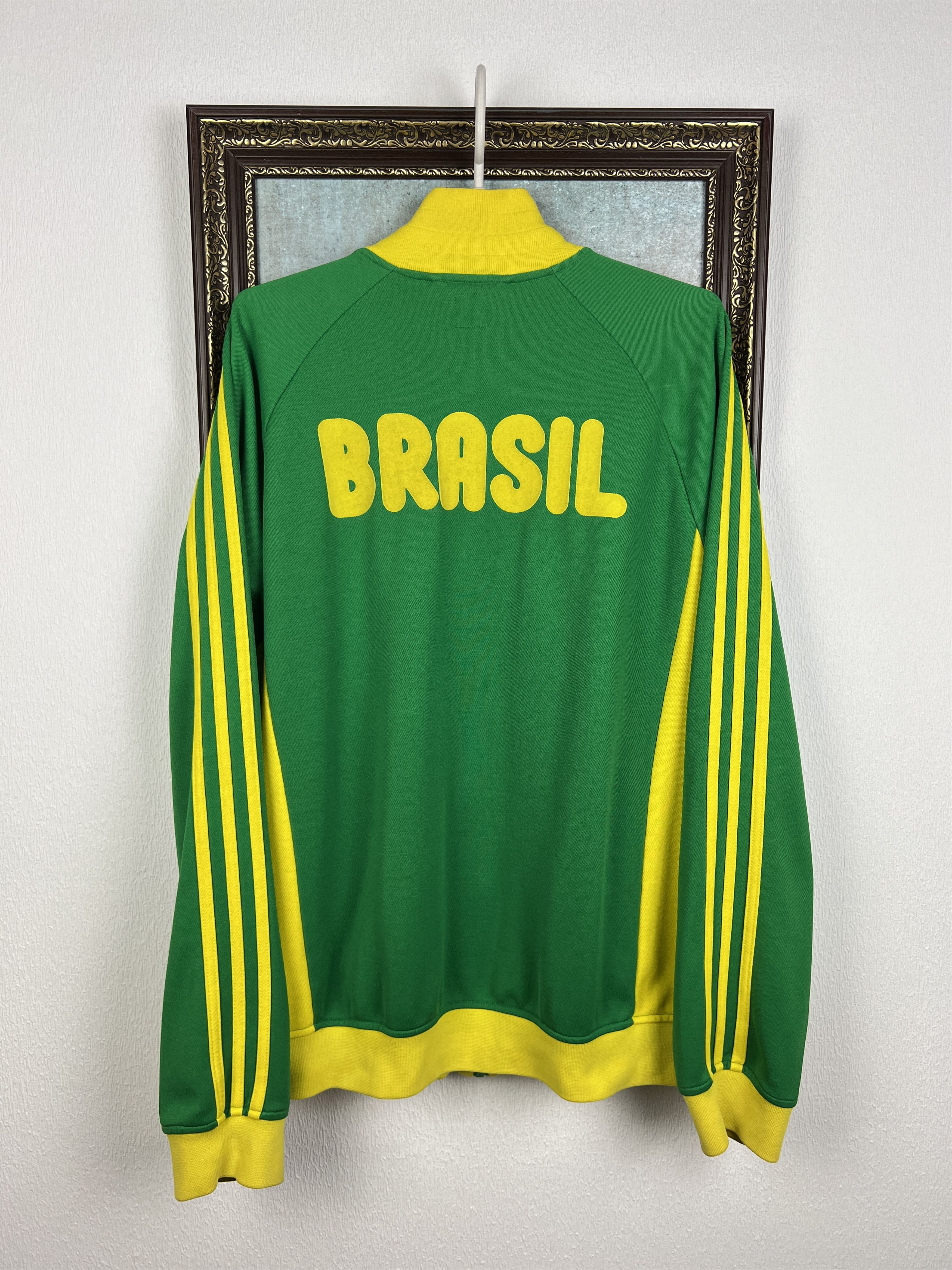 Adidas Originals Brazil Football Jacket Soccer World Cup Track Top Size US L / EU 52-54 / 3 - 9 Thumbnail