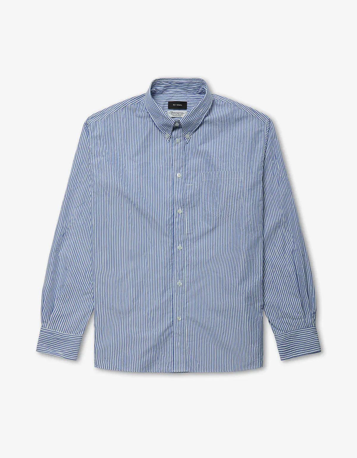 Willy Chavarria Willy Chavarria Blue Pinstripe Veterano Shirt Size US L / EU 52-54 / 3 - 1 Thumbnail