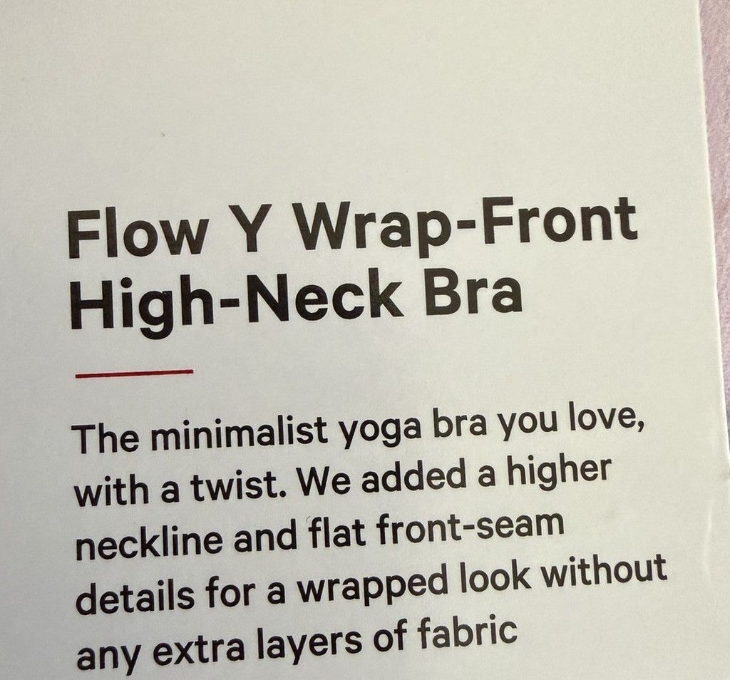 Lululemon LULULEMON FLOW Y WRAP FRONT HIGH NECK BRA PINK SIZE 4 NWT Size ONE SIZE - 3 Thumbnail