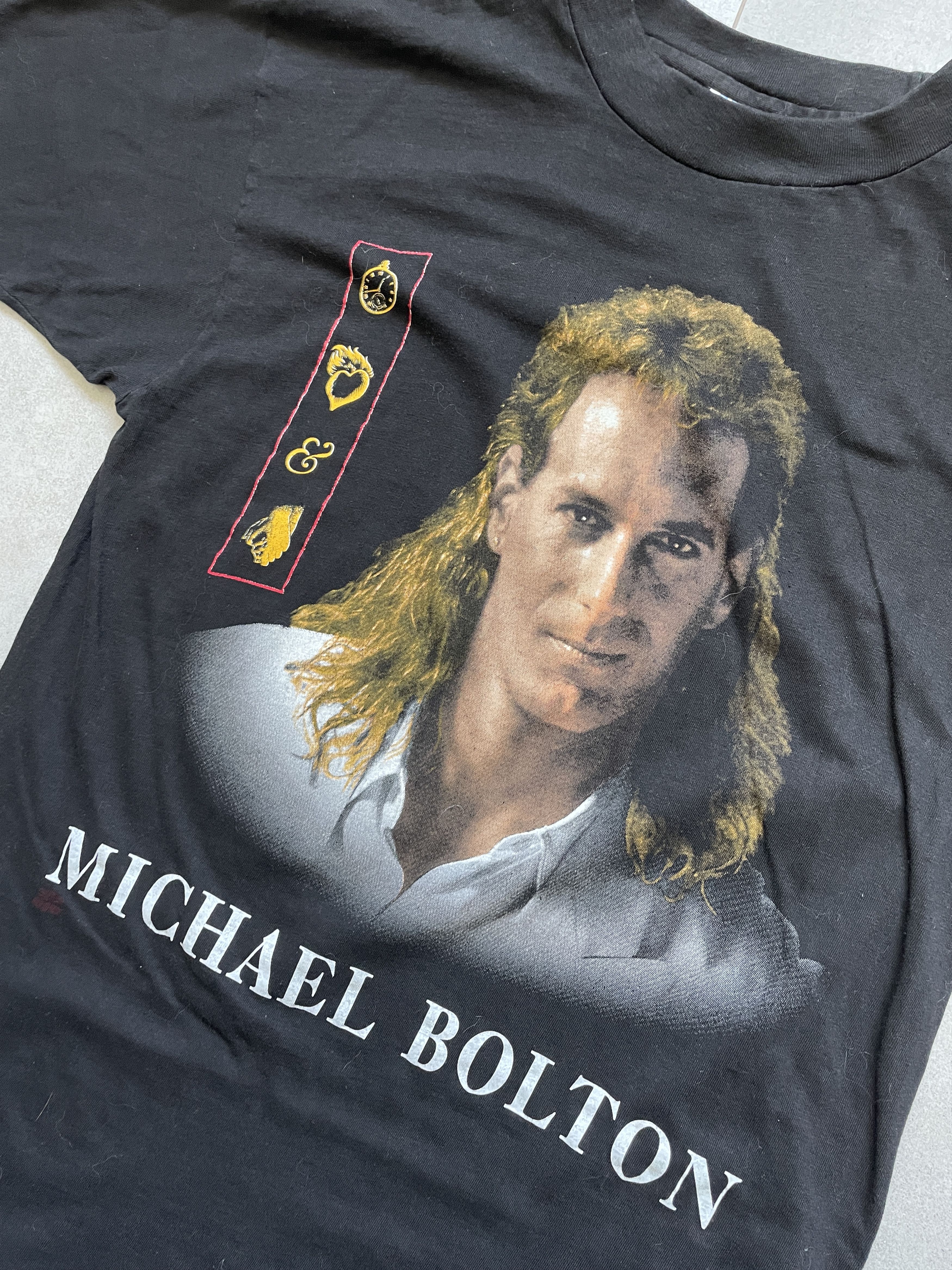 Band Tees × Vintage MICHAEL BOLTON BLACK VINTAGE 1993 MERCH TEE Size US M / EU 48-50 / 2 - 2 Thumbnail