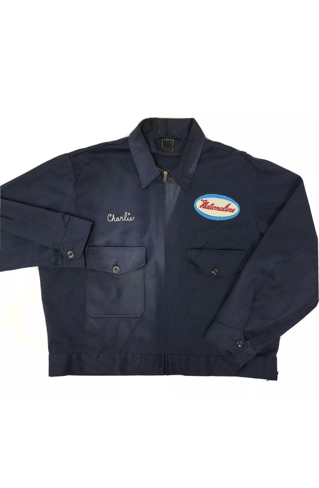 Vintage 60s Chain stitch mechanic jacket Size US XL / EU 56 / 4 - 1 Thumbnail