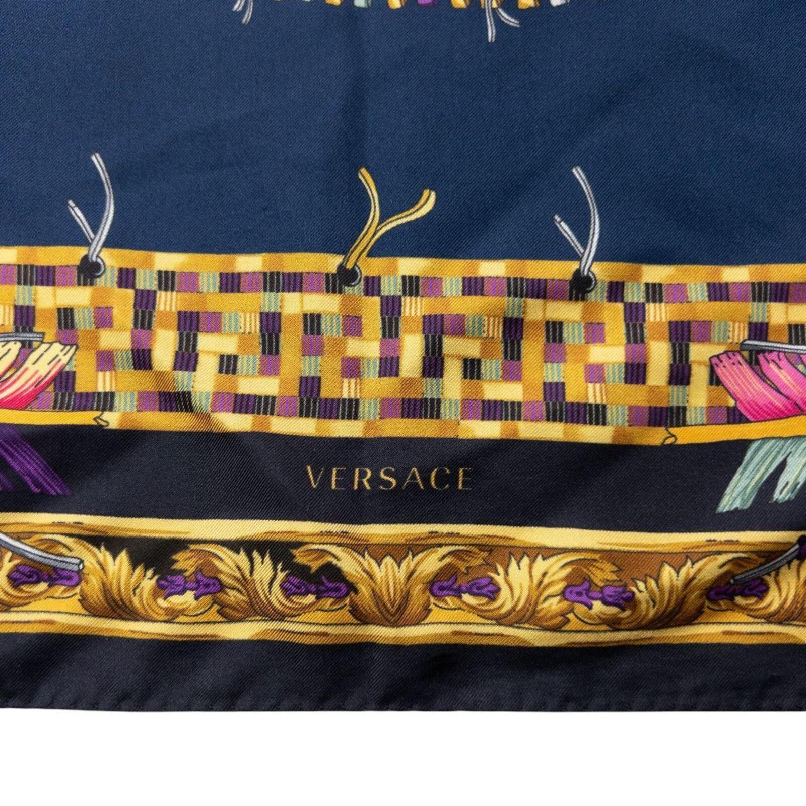 Versace Versace Native American Print Silk Scarf Size ONE SIZE - 4 Thumbnail