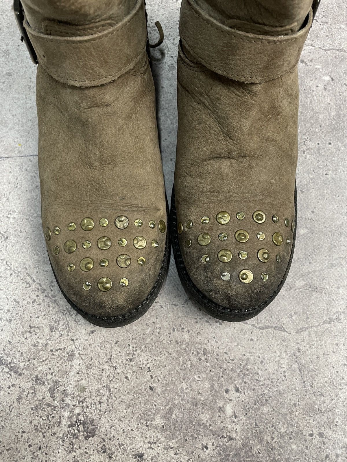 If Six Was Nine Vintage Italian AS 98 Heel Airstep Leather Biker Boots Size US 7 / EU 40 - 7 Thumbnail