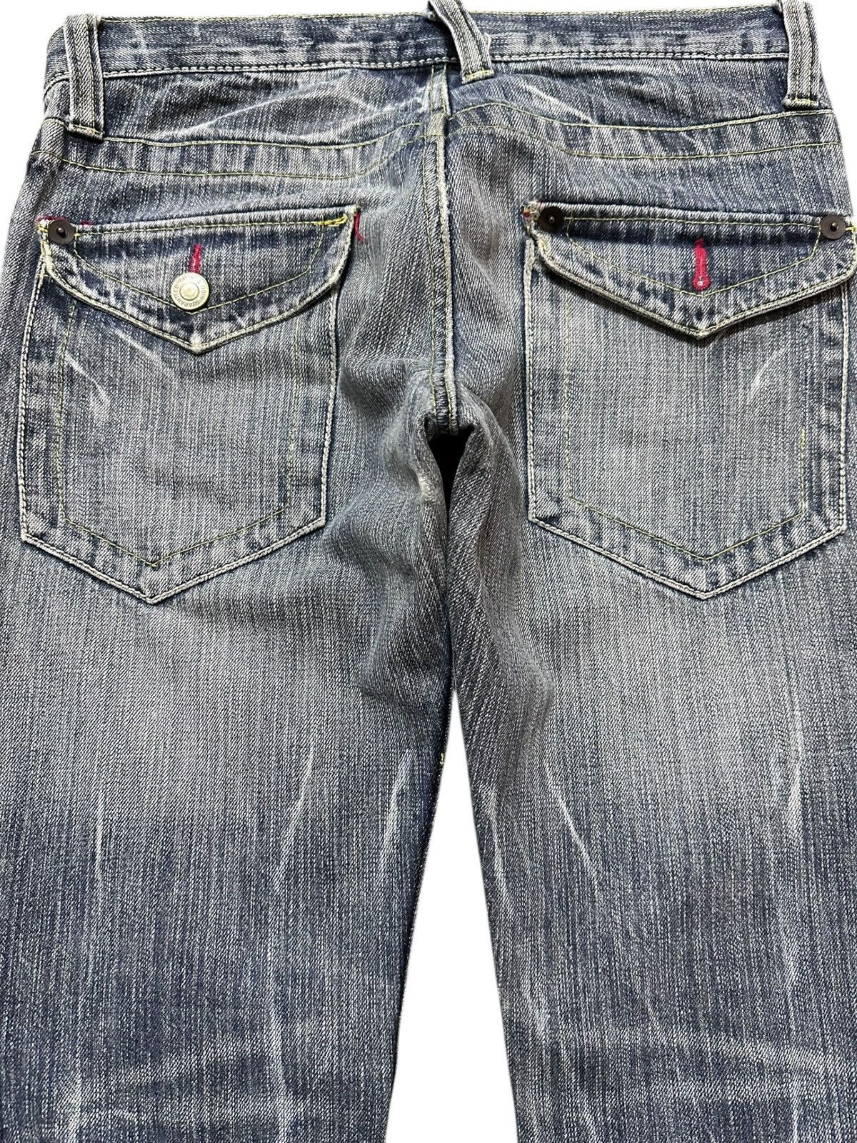 Hysteric Glamour Vintage Japanese Brand Flare Faded Spiral Leg Grunge Denim Size US 33 - 7 Thumbnail