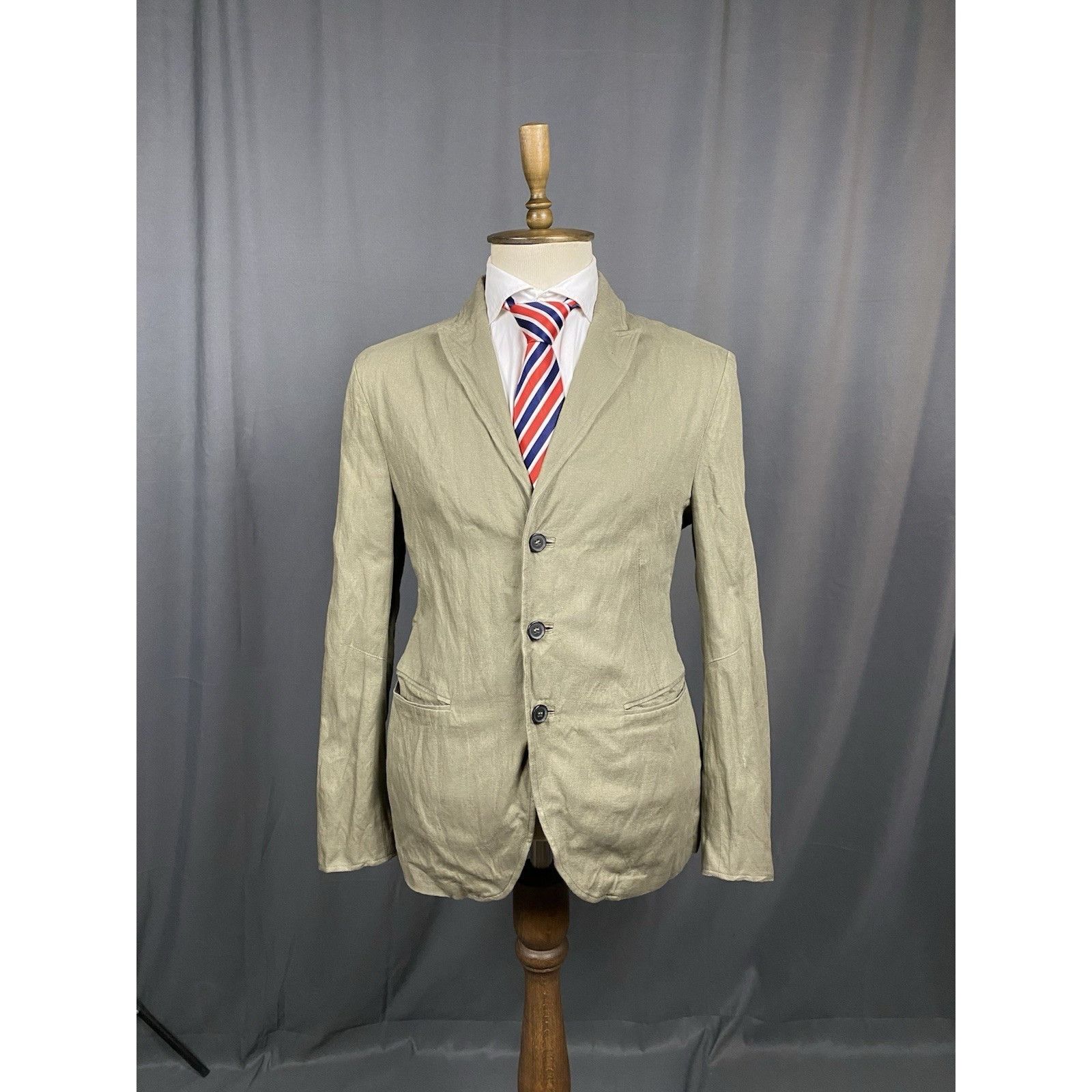 Hackett Hackett Men's Green Linen Blazer Sportcoat Jacket Size 38R/4 Size 48R - 3 Thumbnail