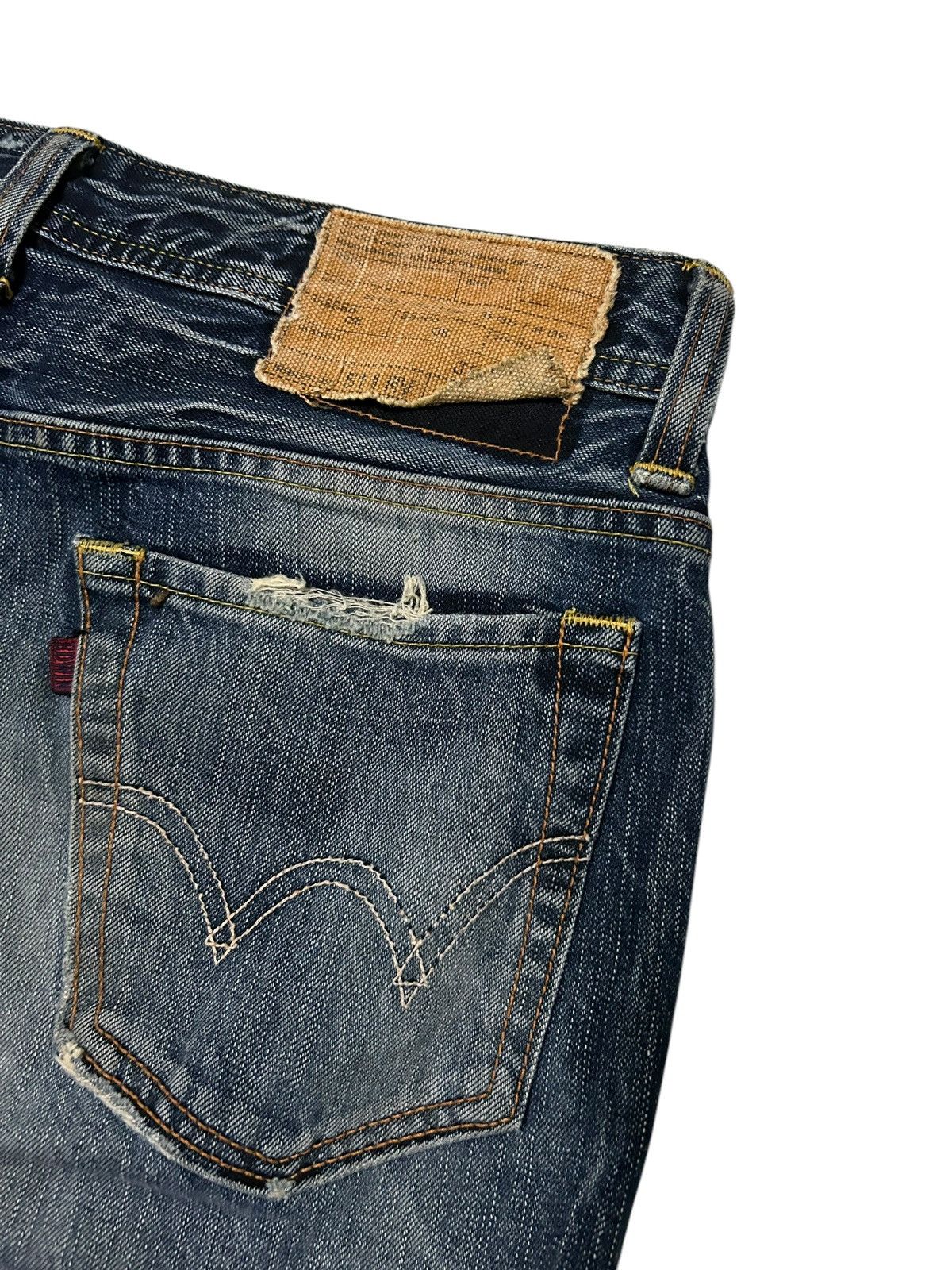 Japanese Brand × Kapital × Vintage Flare Edwin Vintage Distressed Mud Wash Japanese Denim☠️☠️🎌🎌 Size US 32 / EU 48 - 12 Thumbnail
