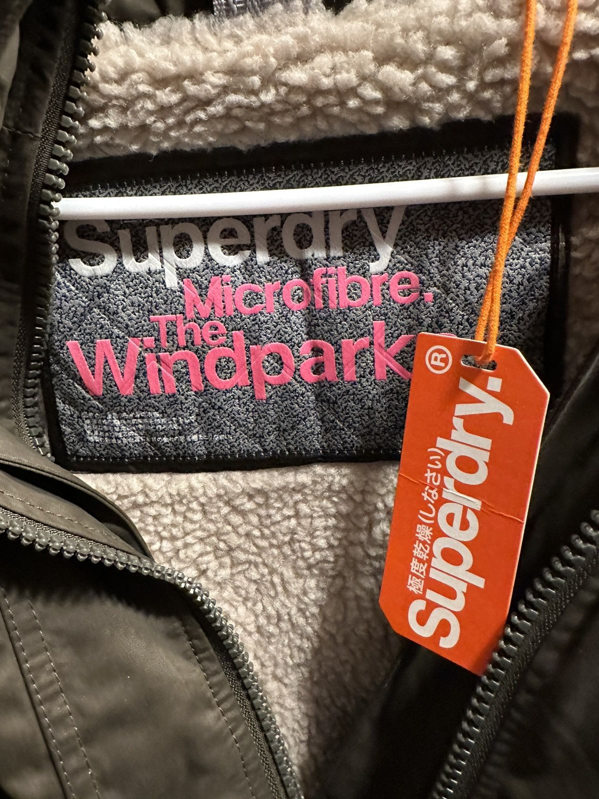 Superdry Japan Microfibre Windparka Women's M Hoodie Khaki