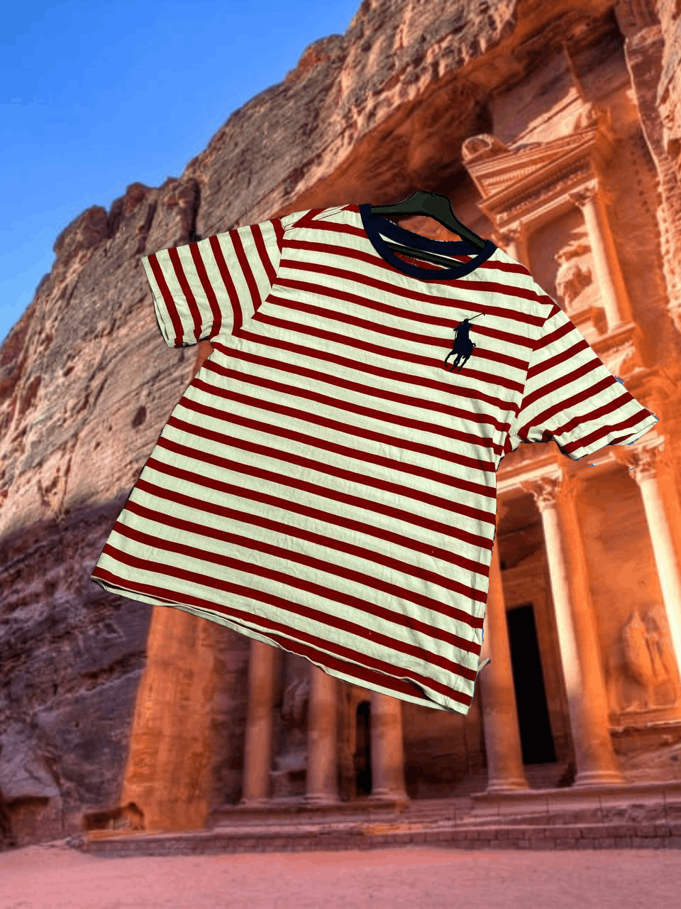 Polo Ralph Lauren T-Shirt striped logo Polo Ralph Lauren big pony Y2K Vintage Size US S / EU 44-46 / 1 - 1 Thumbnail