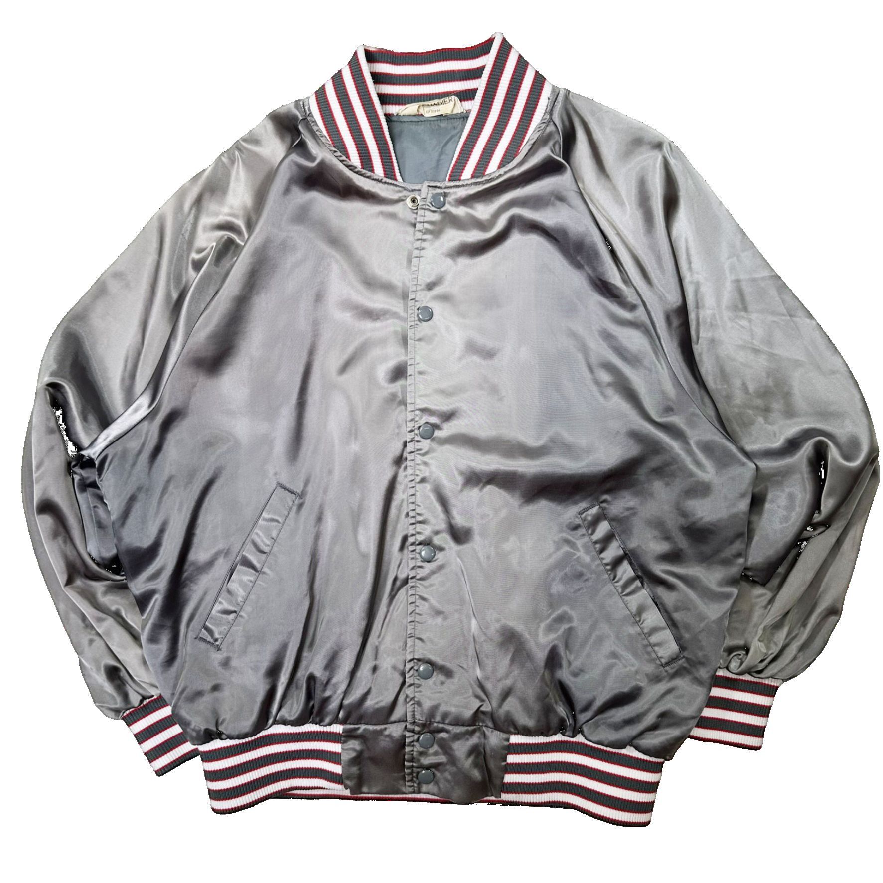 Vintage Vintage 90s Satin Grey Button Up Light Jacket Size US L / EU 52-54 / 3 - 1 Thumbnail