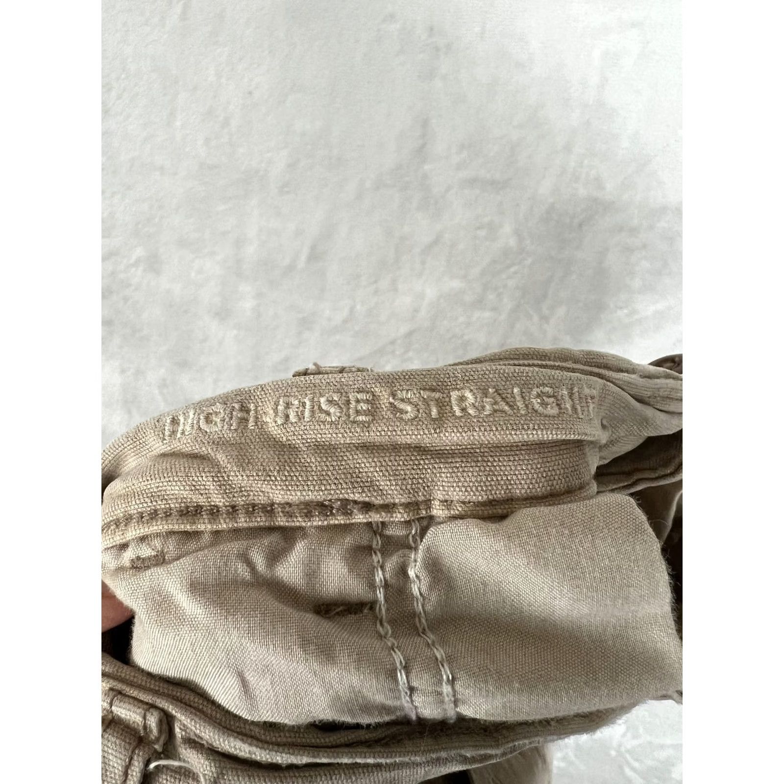 American Eagle Outfitters VINTAGE American Eagle Outfitters Cargo Pants Womens 16 Beige High Rise Stretch Size 38" / US 16 / IT 52 - 6 Thumbnail