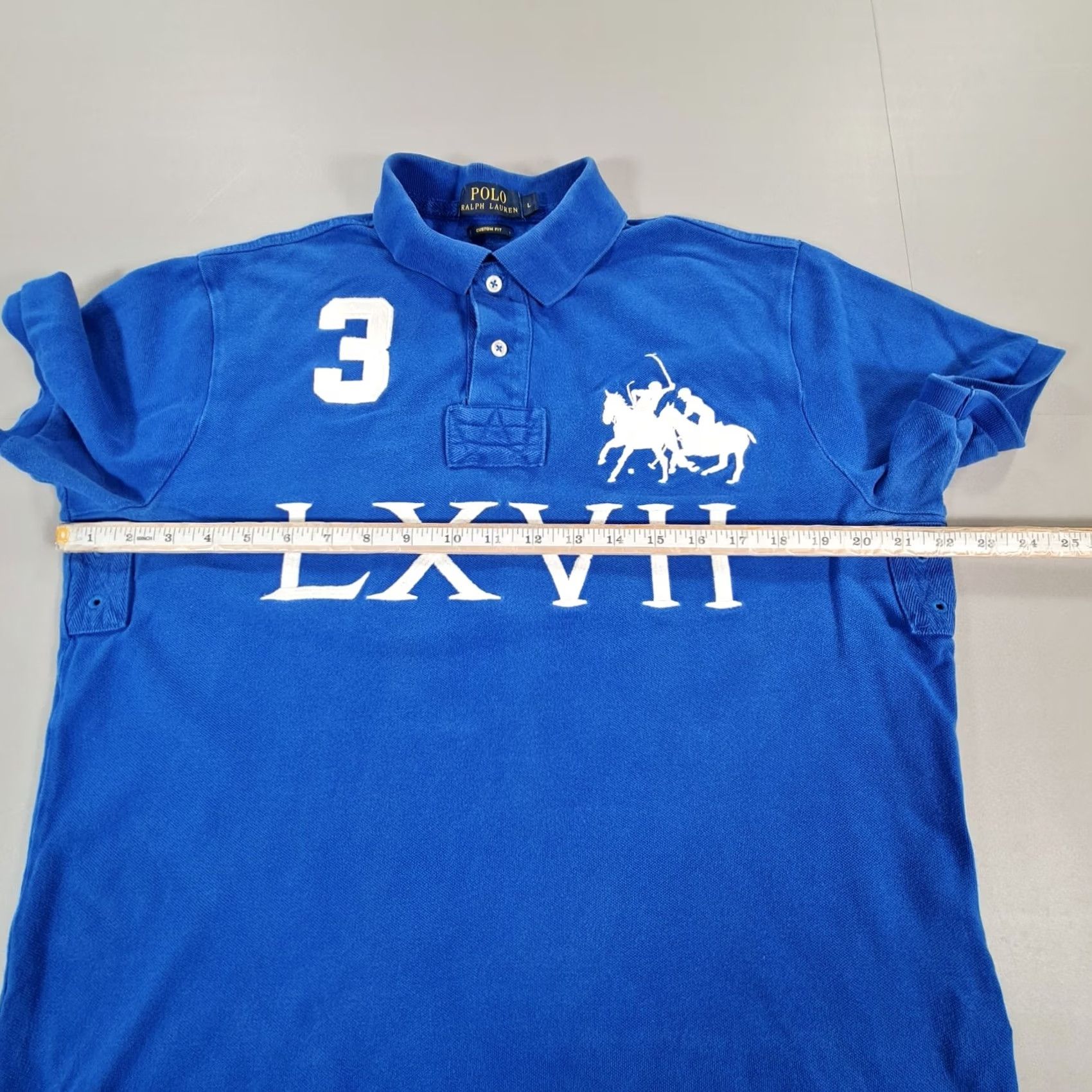 Polo Ralph Lauren Polo Ralph Lauren Shirt Mens L Blue Double Big Pony LXVII Preppy Size US L / EU 52-54 / 3 - 5 Thumbnail