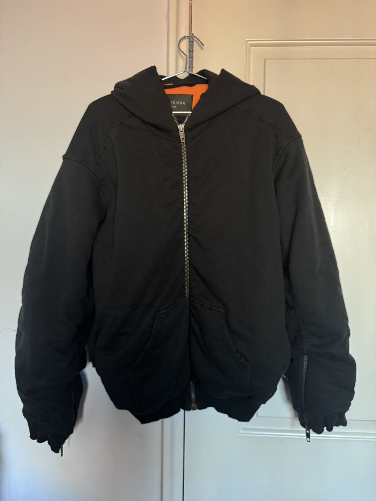 Balenciaga BALENCIAGA AW22 SPORTY B BOMBER HOODIE JACKET | Grailed