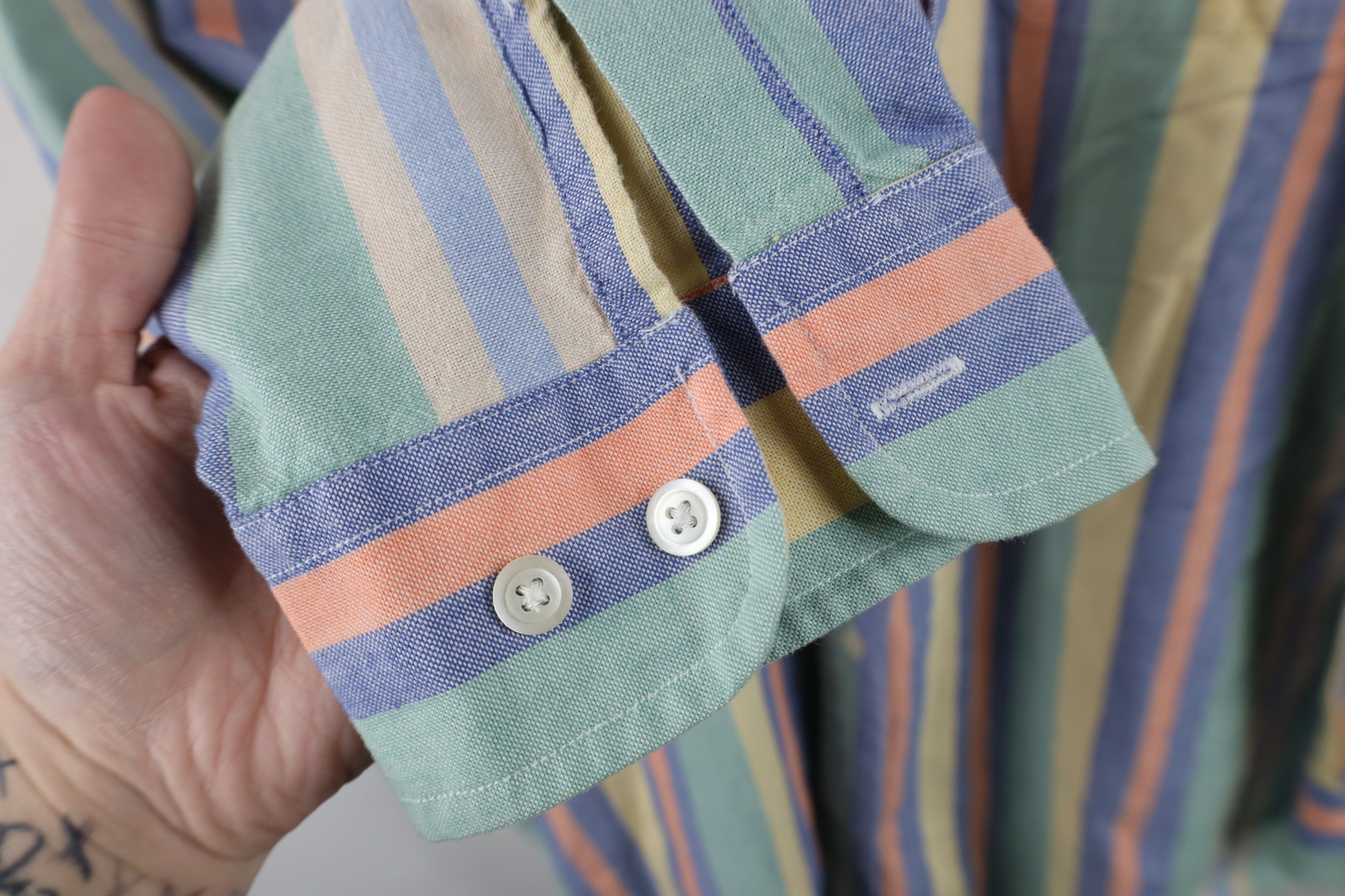 Vintage Vintage 90s Streetwear Striped Collared Button Down Shirt Size US XL / EU 56 / 4 - 7 Thumbnail