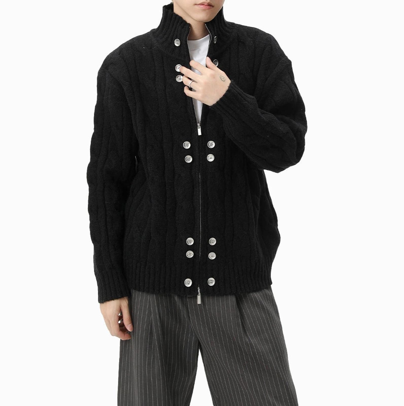 Vintage Cable Knit Zip-Up Cardigan Sweater Size US M / EU 48-50 / 2 - 6 Thumbnail