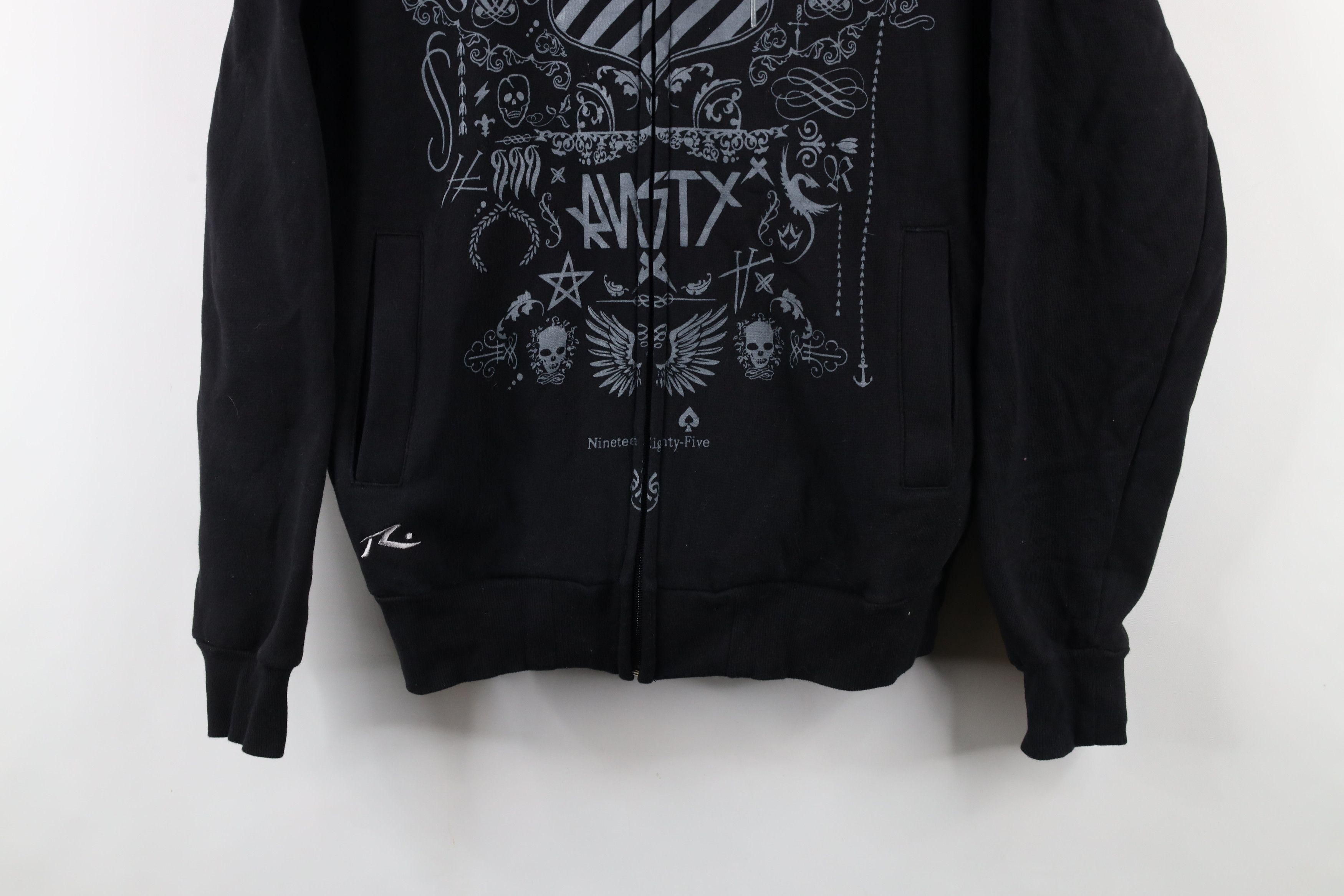 Rusty × Vintage Vintage Y2K Rusty Surfing Tribal Skull MMA Full Zip Hoodie Size US S / EU 44-46 / 1 - 3 Thumbnail