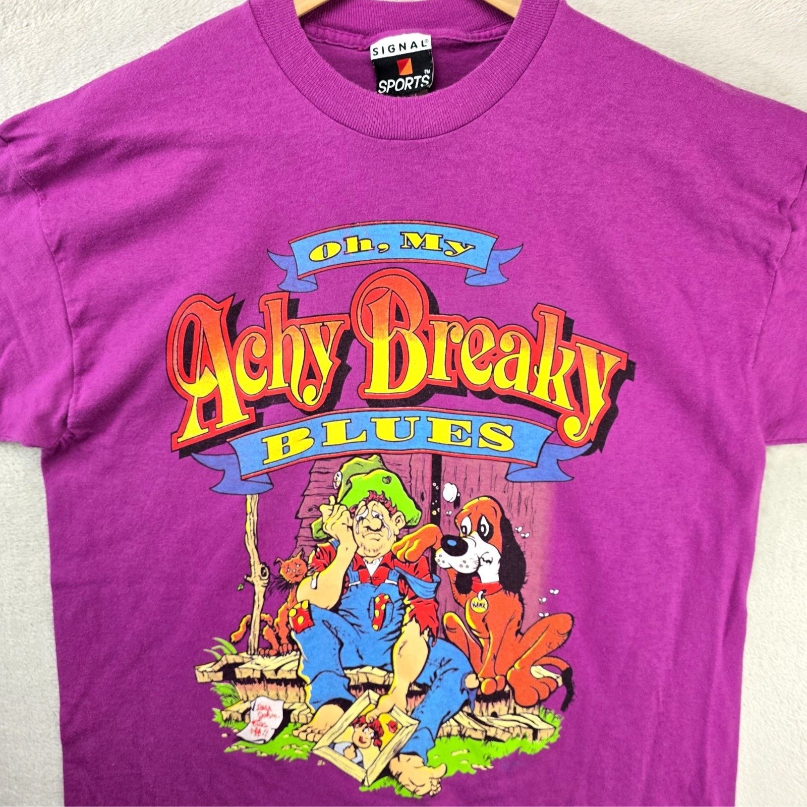 Other Vintage Achy Breaky Blues Shirt Large Hill Billy Humor Size US L / EU 52-54 / 3 - 1 Thumbnail